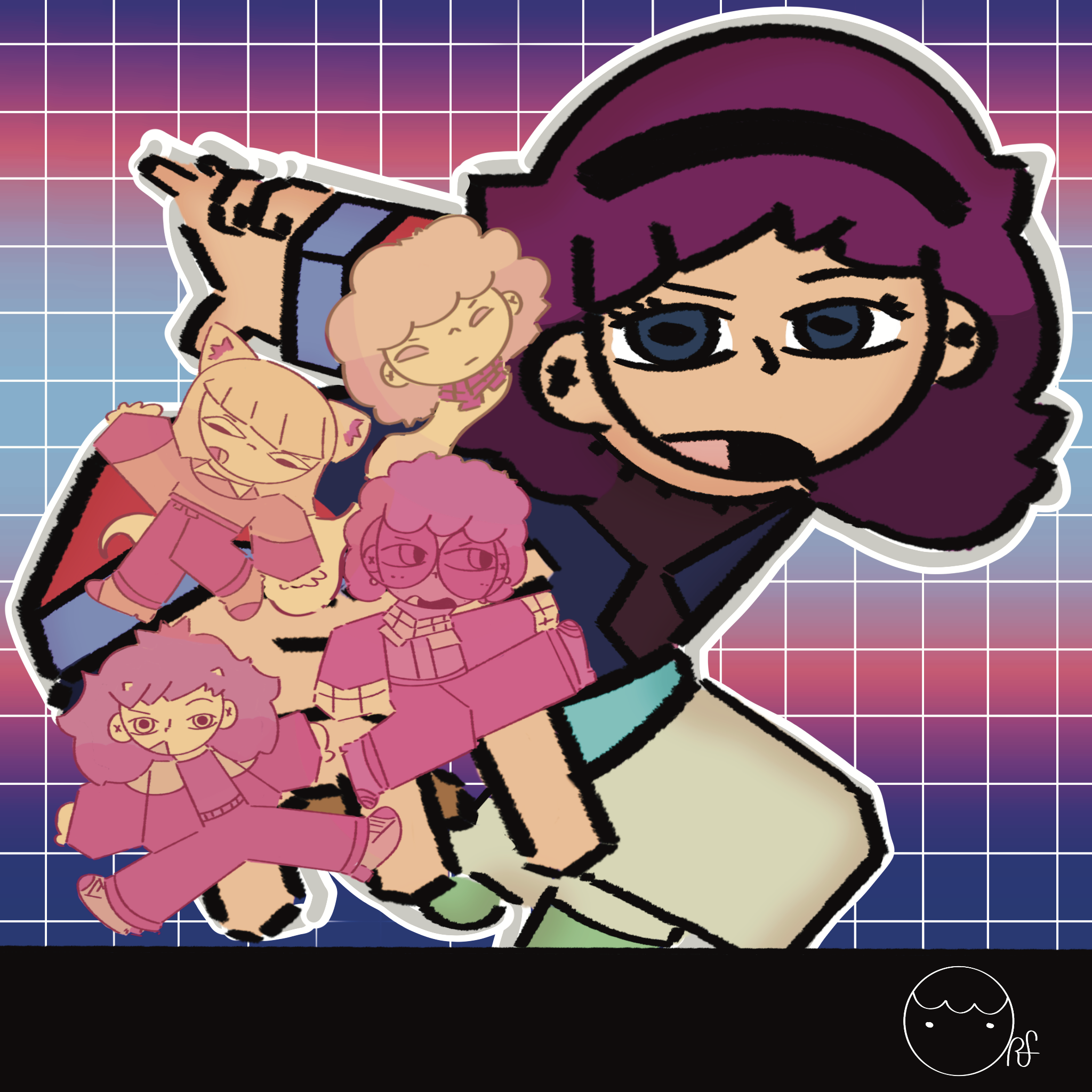 Sparkle and friends/2048x2048px/Procreate