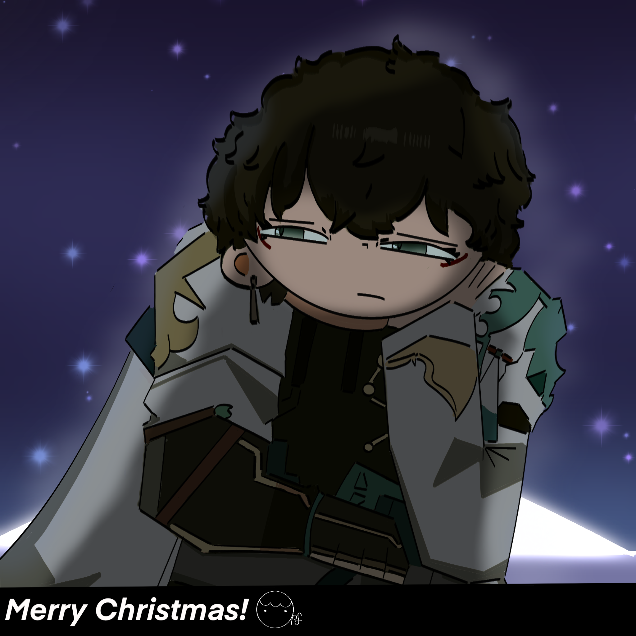 Christmas card #4 /2048x2048px/Procreate