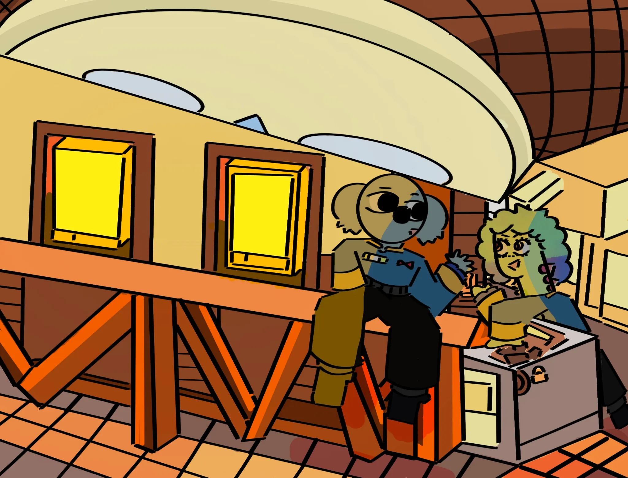 Parkway Plaza(proof of concept)/2048x1560px/Procreate