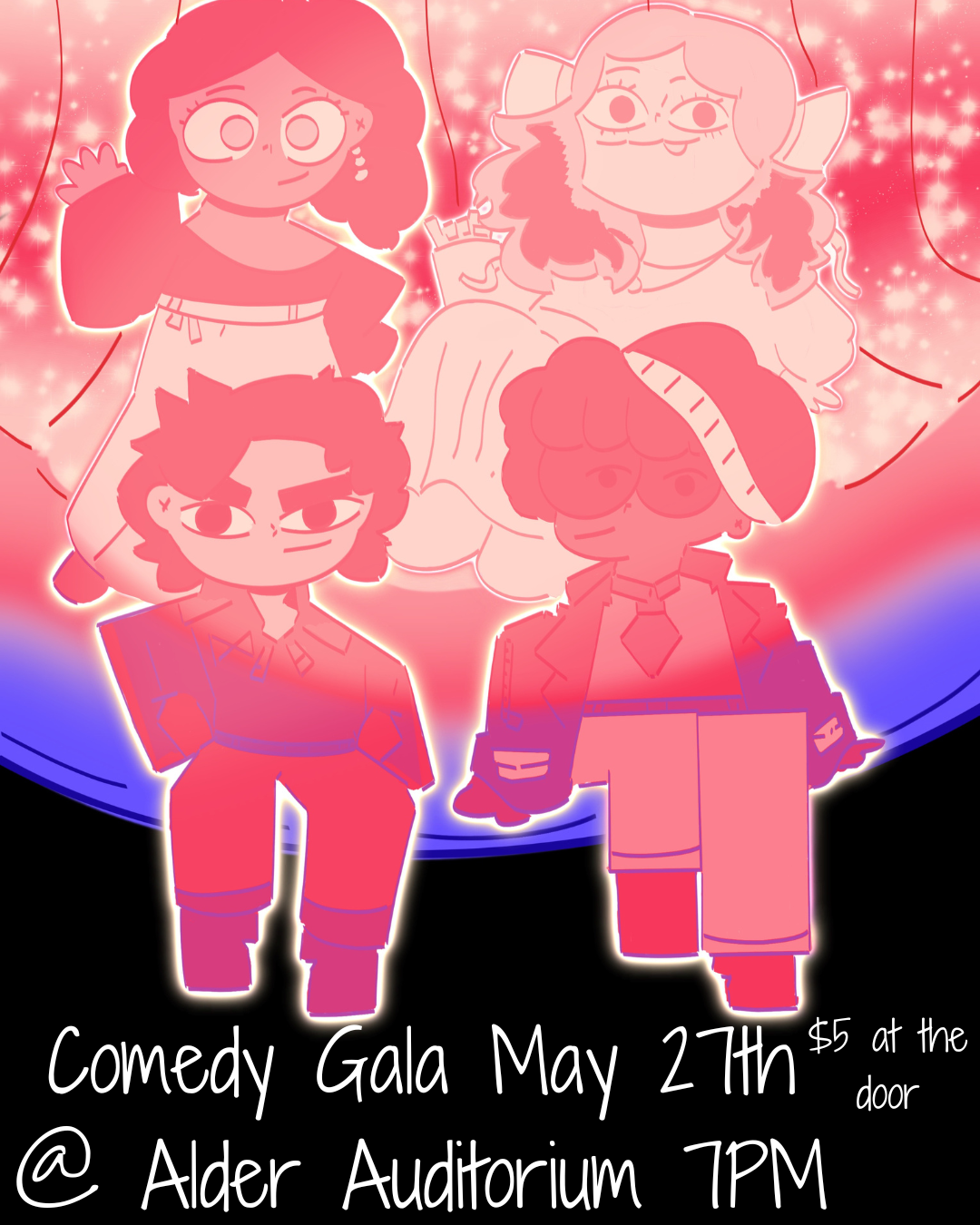 Promo for “comedy Gala”/8.5x11/Procreate