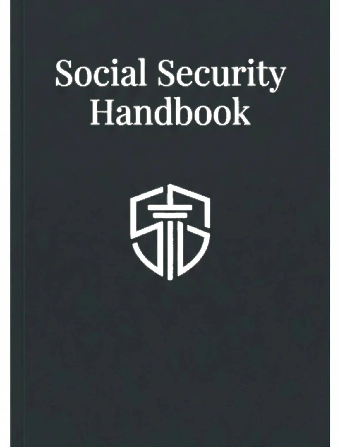 The cover of the Social Security Handbook, featuring a shield with an image of a sword and a cross.