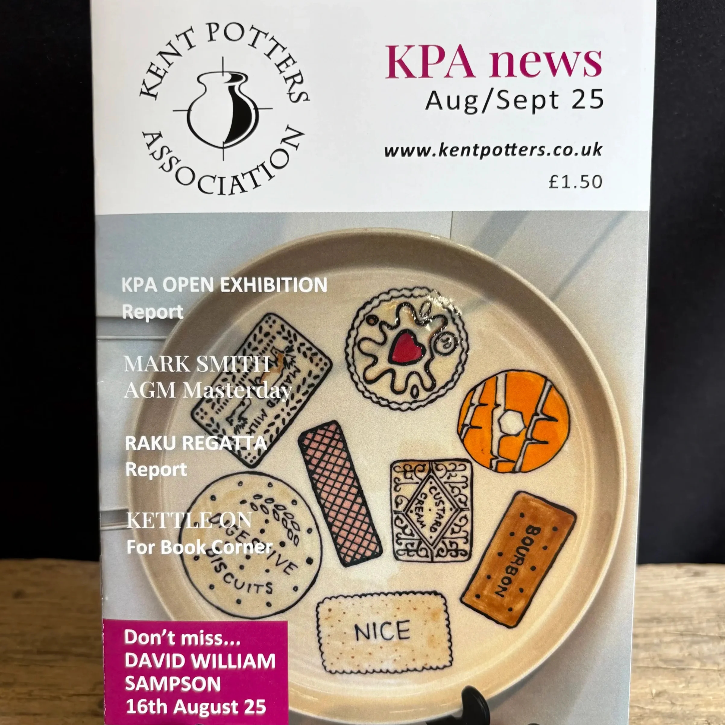 On the cover of the Kent Potters Association Newsletter Aug/Sept 2025.
