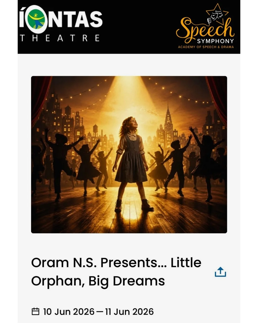 One of our most popular school programs at Speech Symphony is Product Drama 🎭 where the school and its students work towards a final performance on stage!

We&rsquo;re delighted that Oram National School chose this program, and tickets are now on sa