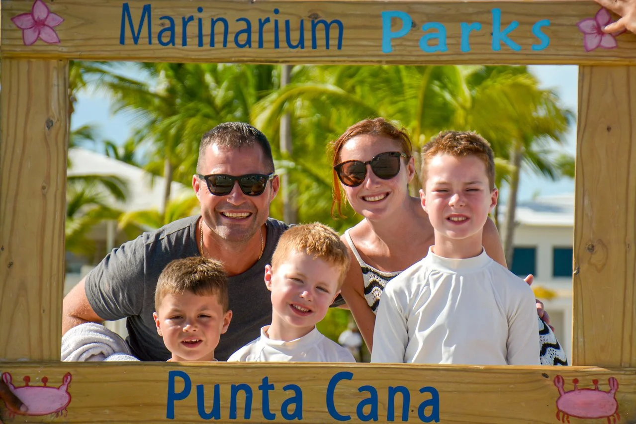 Family adventure day at Marinarium Park in the Dominican Republic