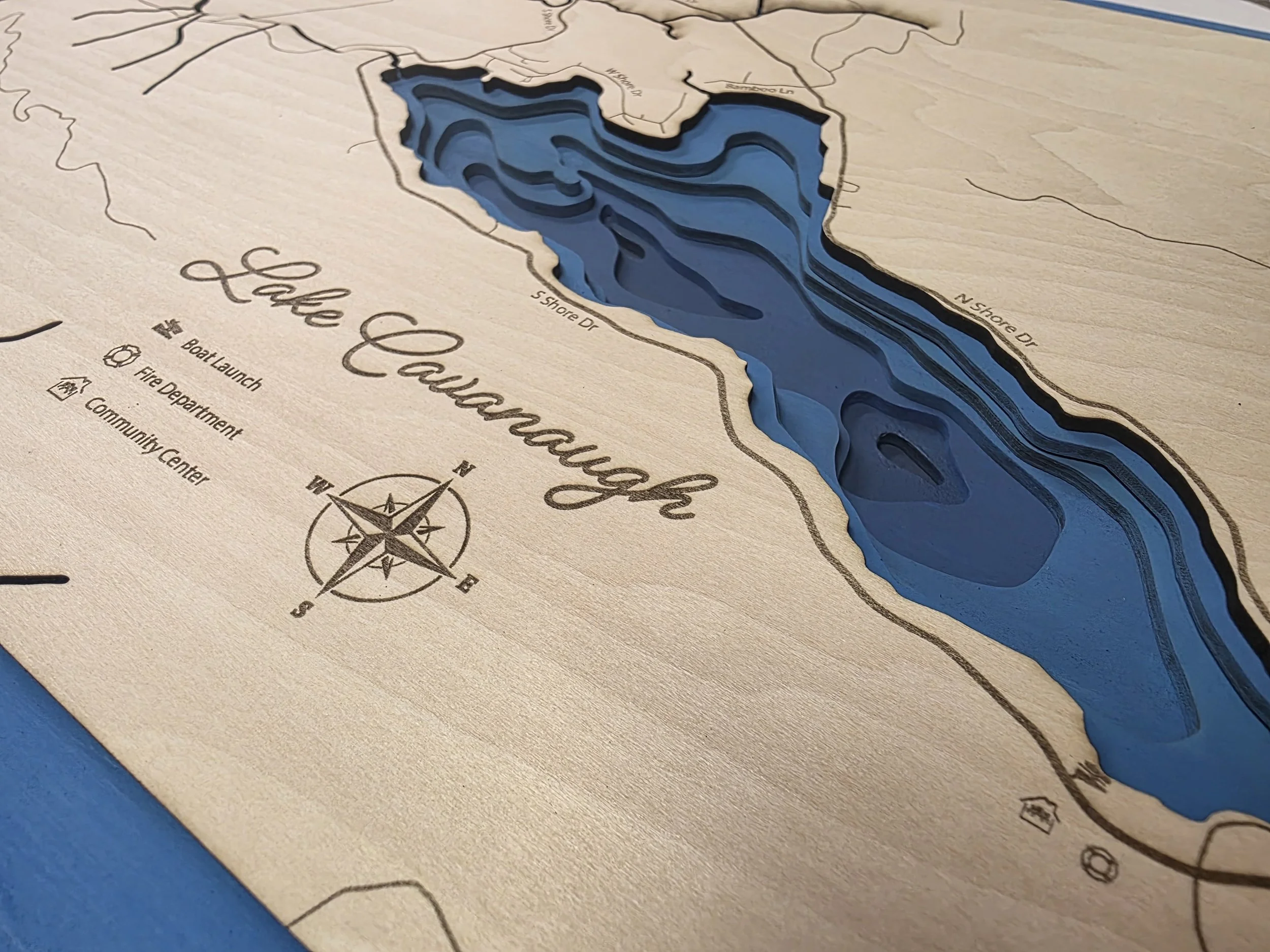 Lake Cavanaugh - Layered Depth Map