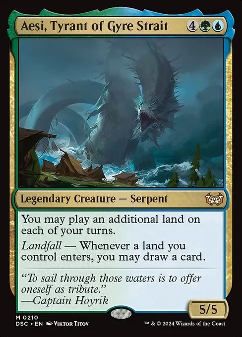 Aesi, Tyrant of Gyre Strait – Simic Landfall Ramp and Value Commander Deck