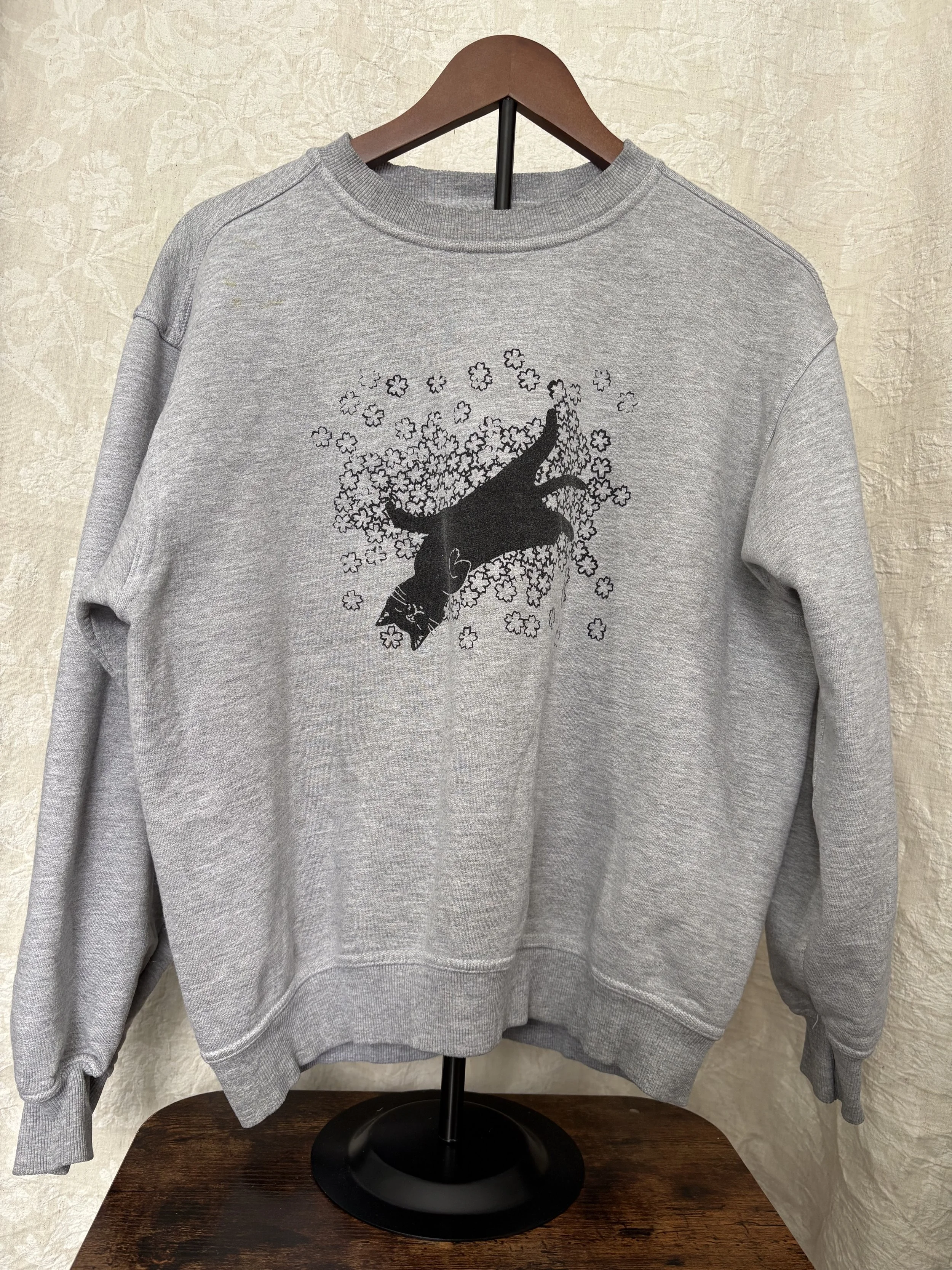 Black Cat Crewneck Sweater - Large