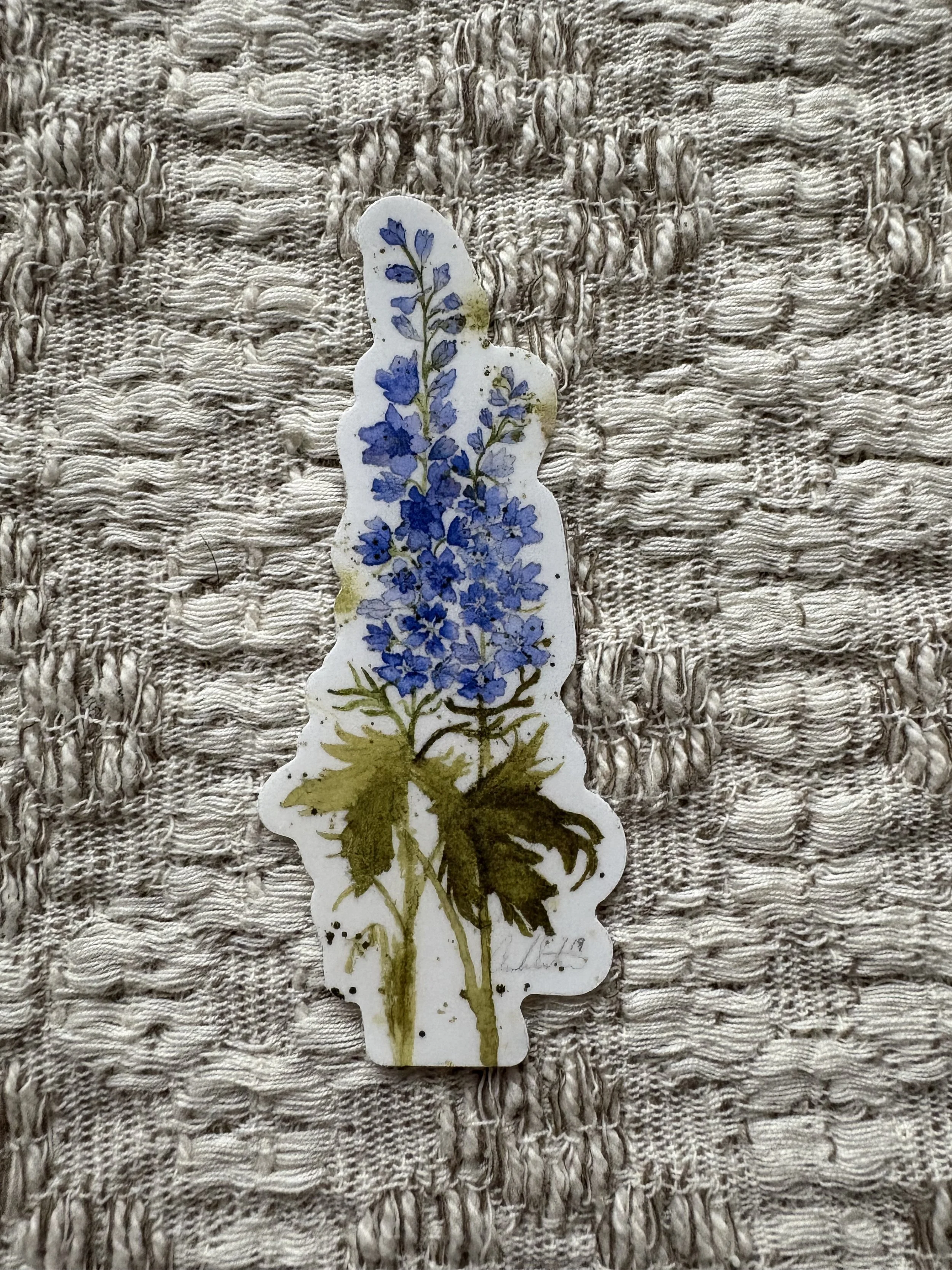 Delphinium Watercolor Vinyl Sticker