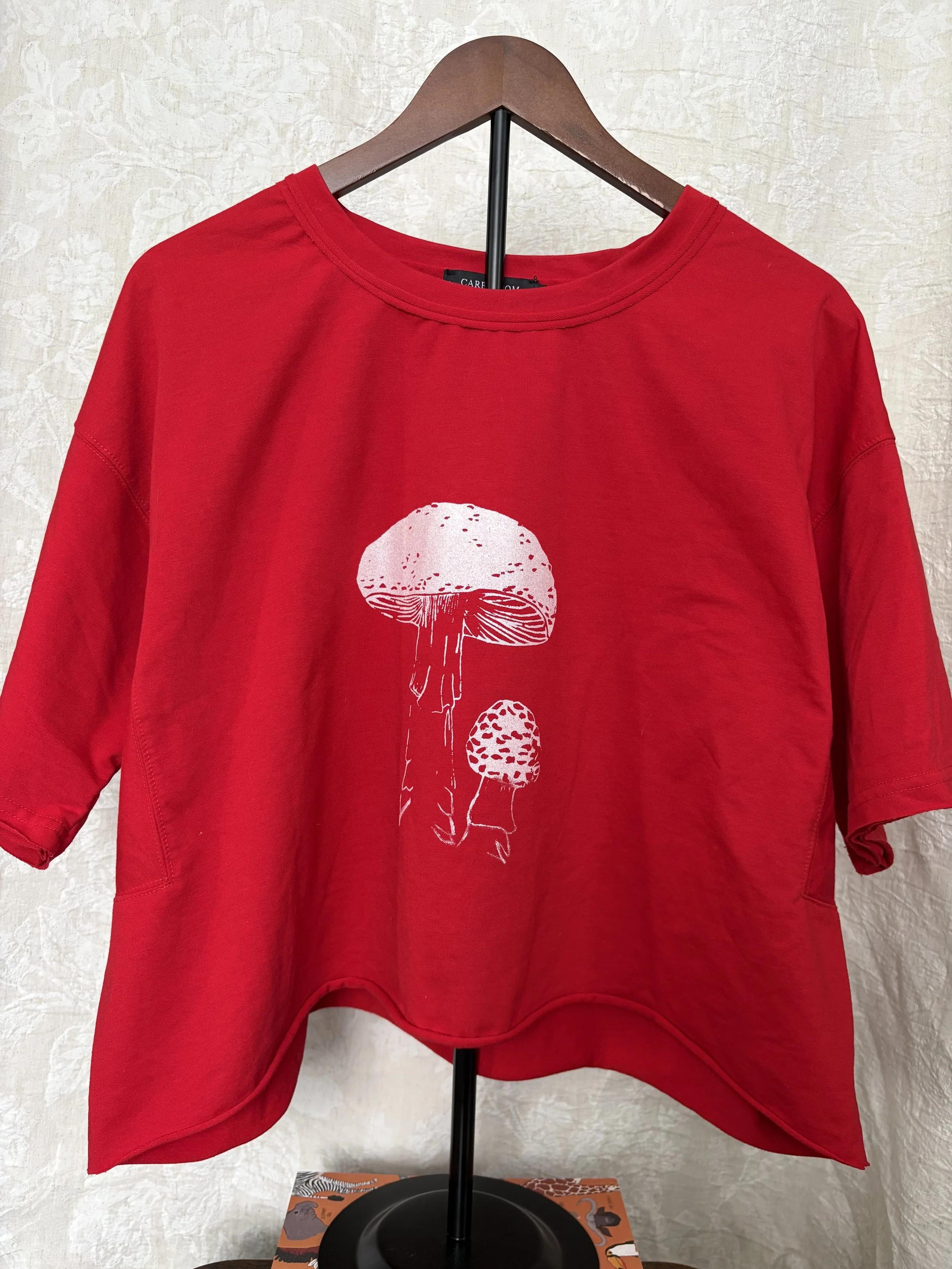 Amanita Mushroom Crop T-Shirt - XL