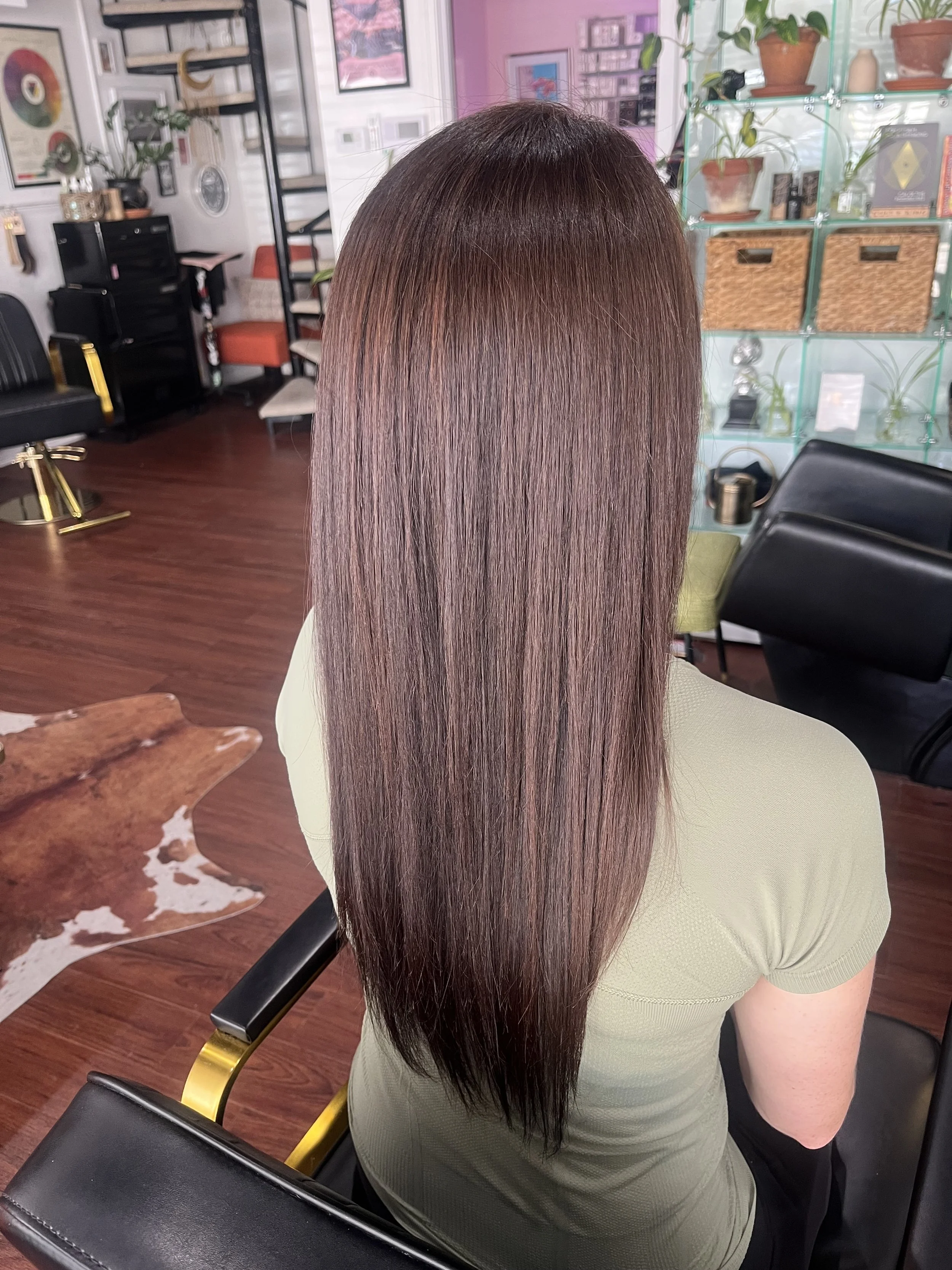 Long Hair Design Cut with Scalp Massage & Style