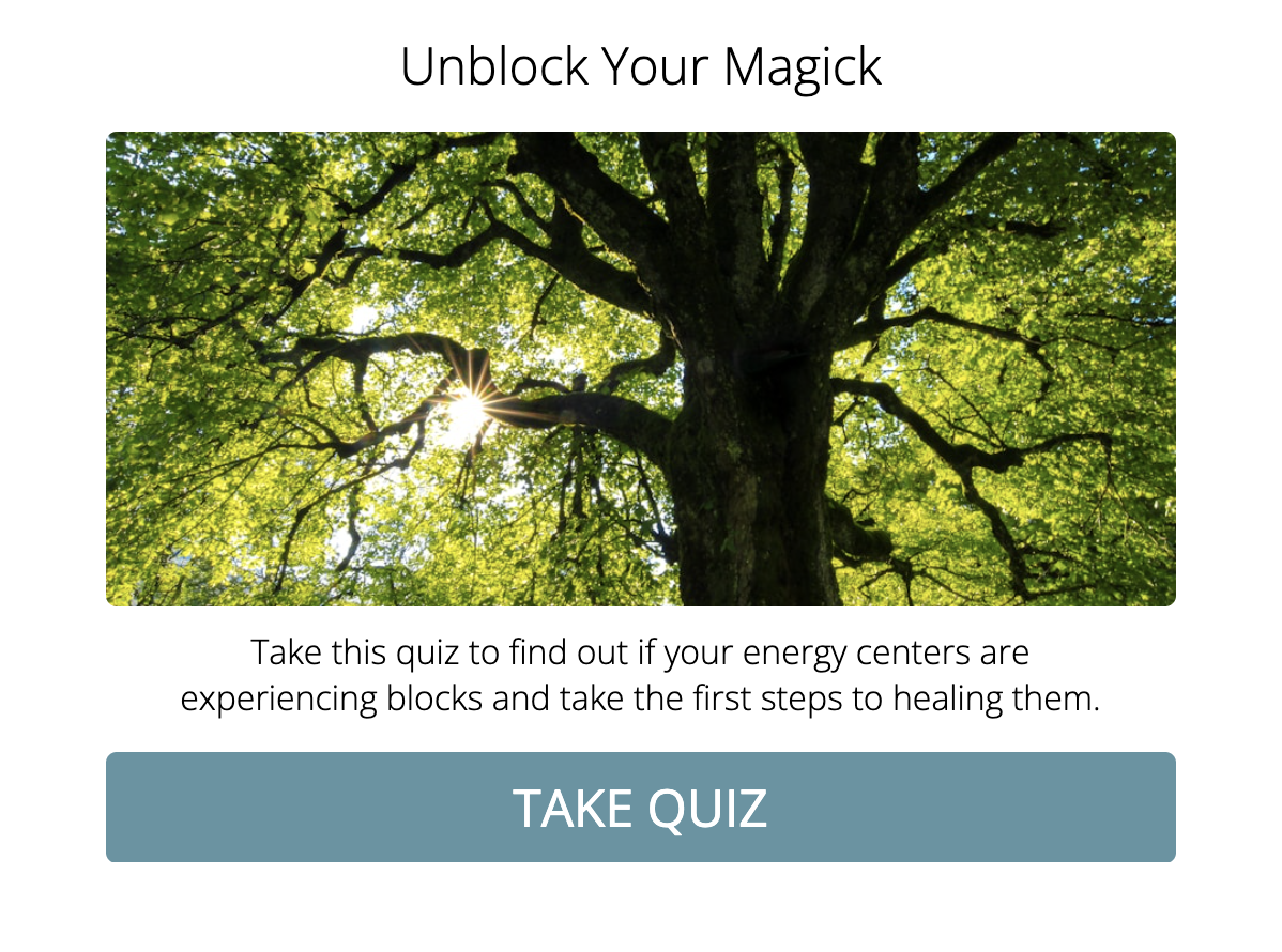 Click on this image of a tree in order to access the unblock your magick quiz