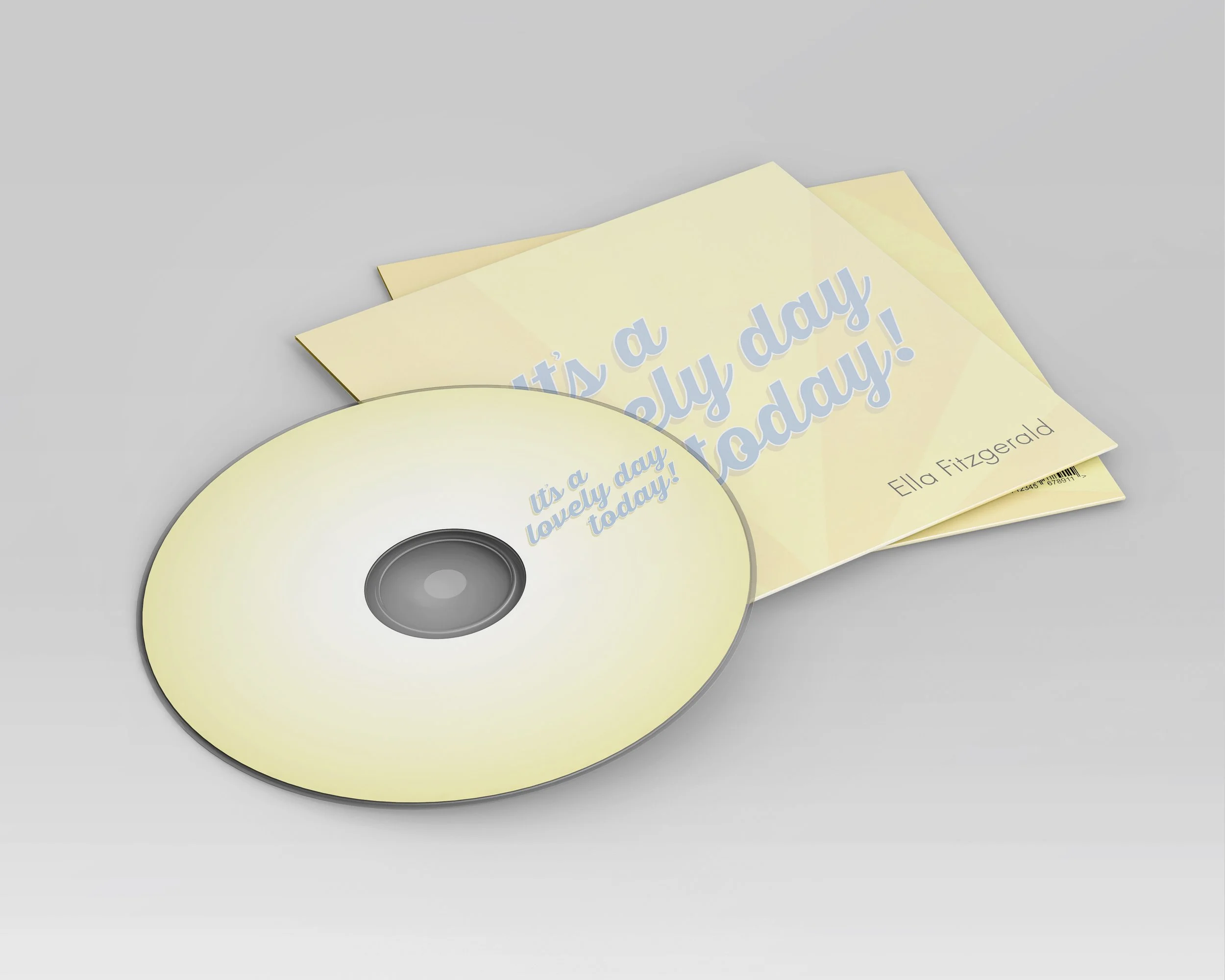 CD for the sone 'It's a Lovely Day Today!' along with a eco-wallet with the same message and the name Ella Fitzgerald.