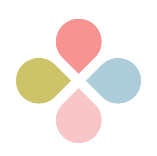 Sincerely Ruth Icon mark with a soft pastel color palette loosely imitating an envelope.