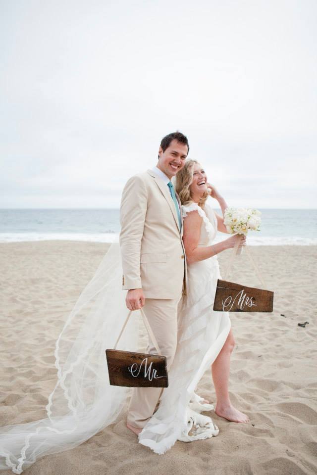 Rebecca Tierney and Chris Koepsel on their wedding day before later becoming long-term co-parents and founders of Redefining Family.