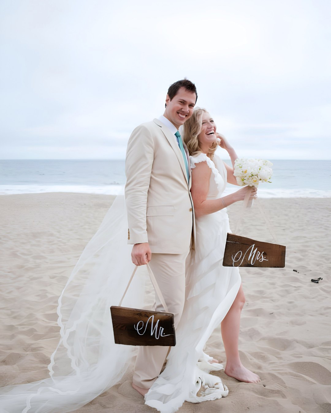 Wedding photo of Rebecca Tierney and Chris Koepsel, mediators at Redefining Family.