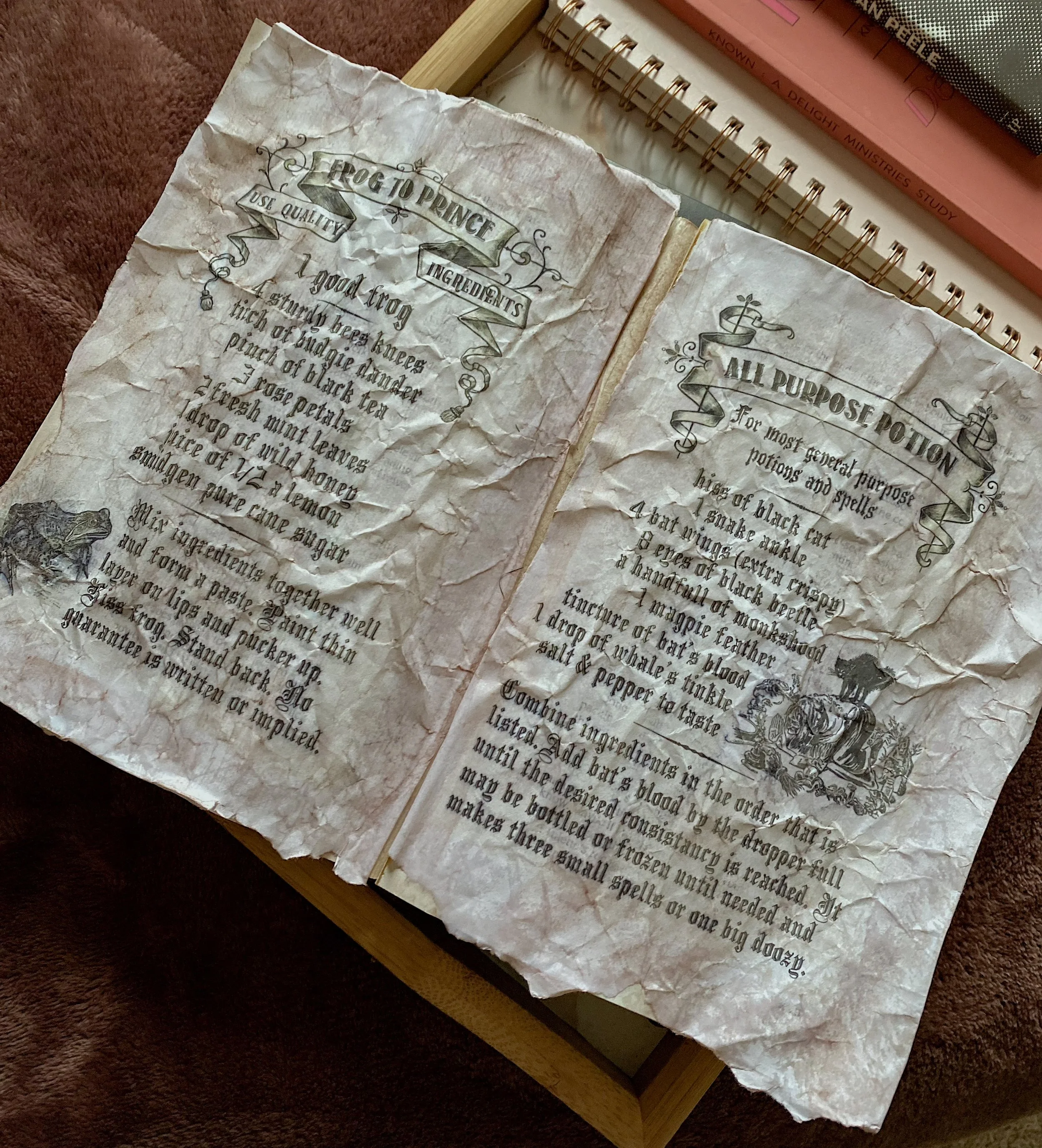 Prop creation (spell book) for short film.