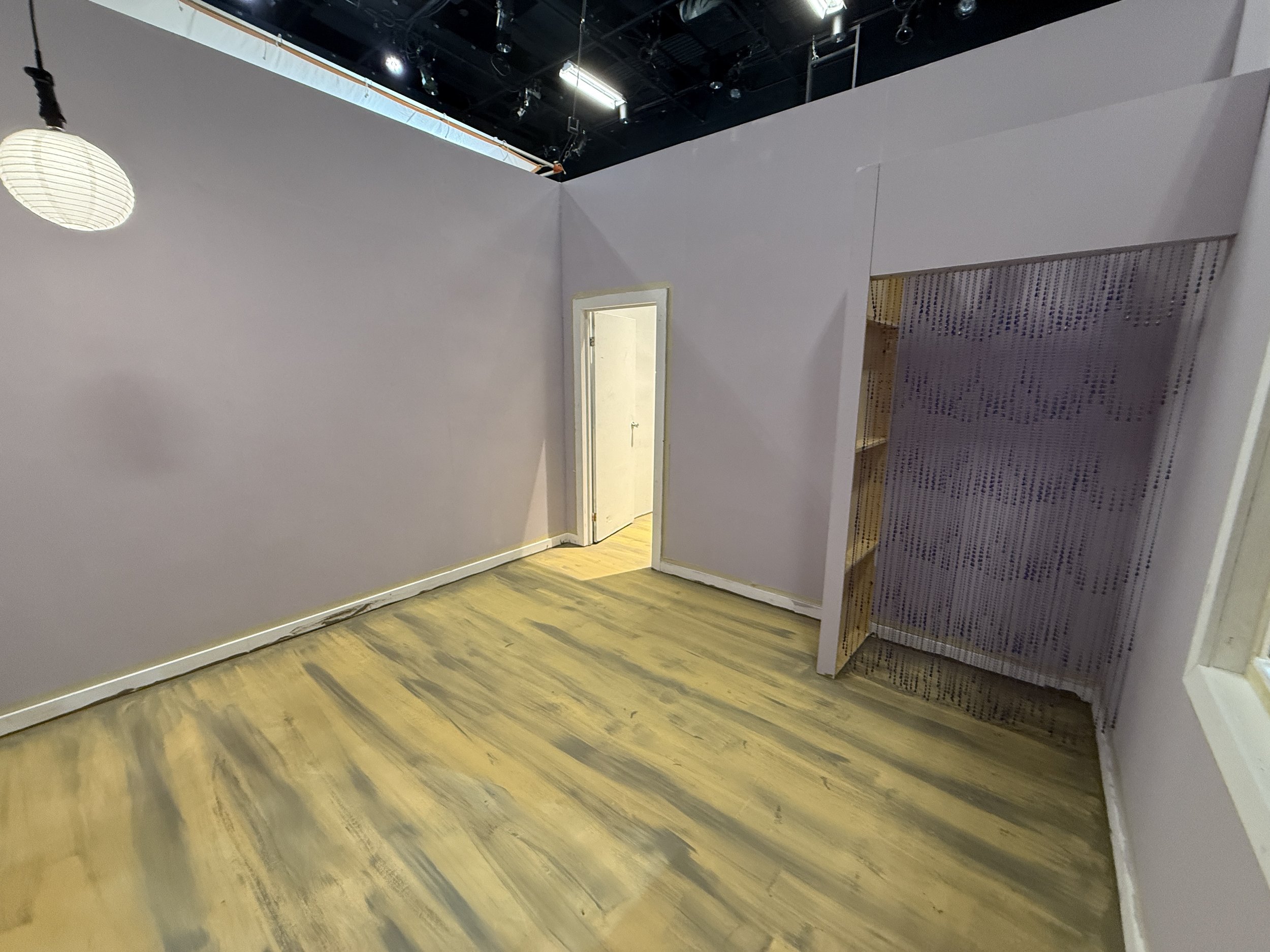 Faux wooden floors I helped paint for a web series.