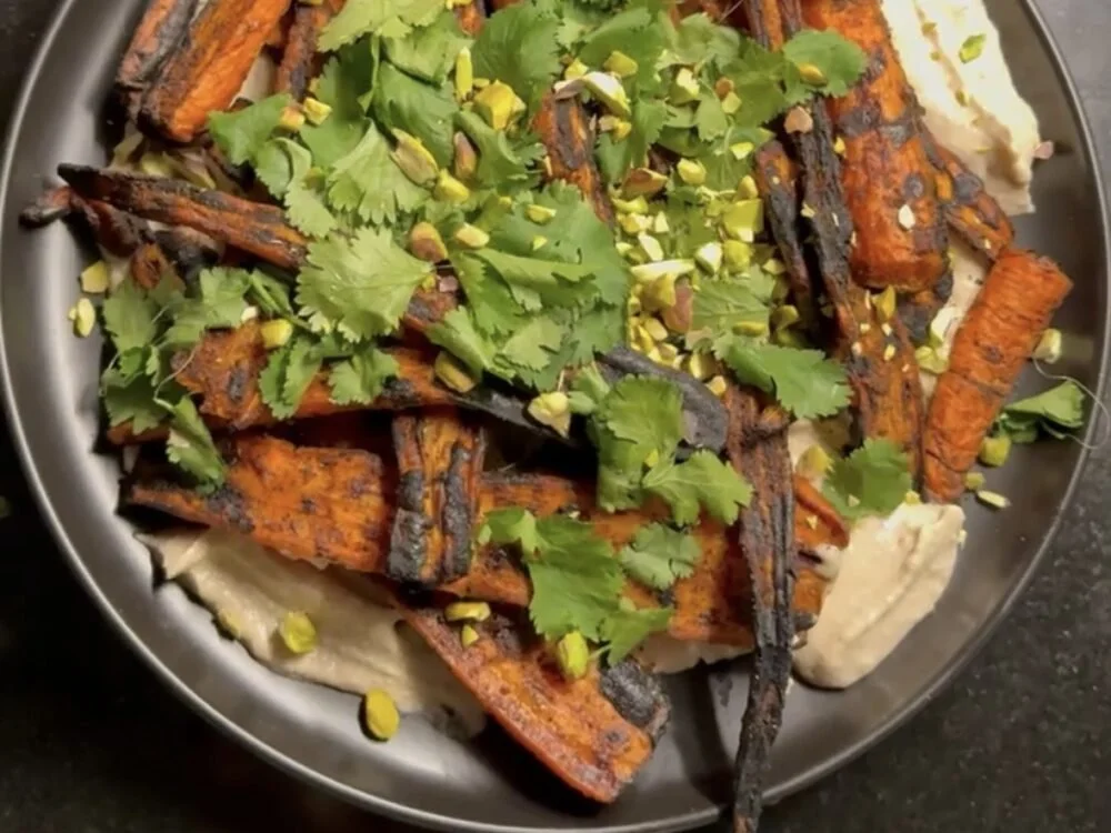 Asian Fusion Sweet and Spicy Grilled Carrots