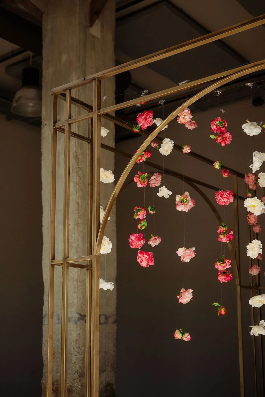 Pavilion architectural wedding structure with integrated stage and layered arch details