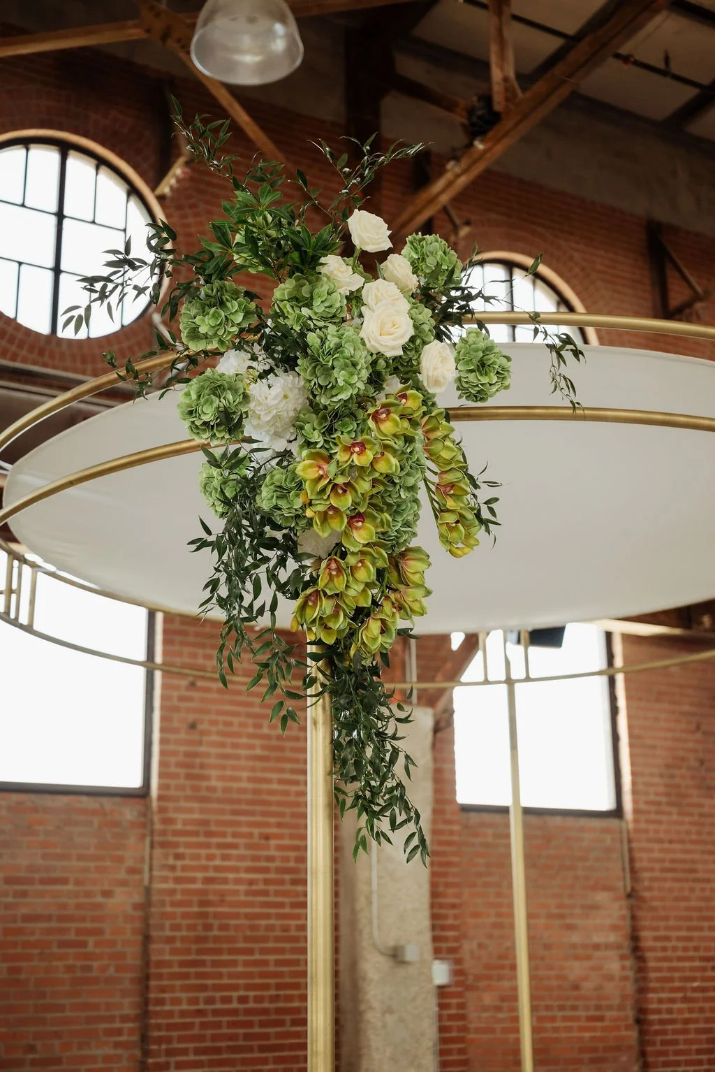 Orbit architectural ceremony structure with integrated stage at The Symes in Toronto.