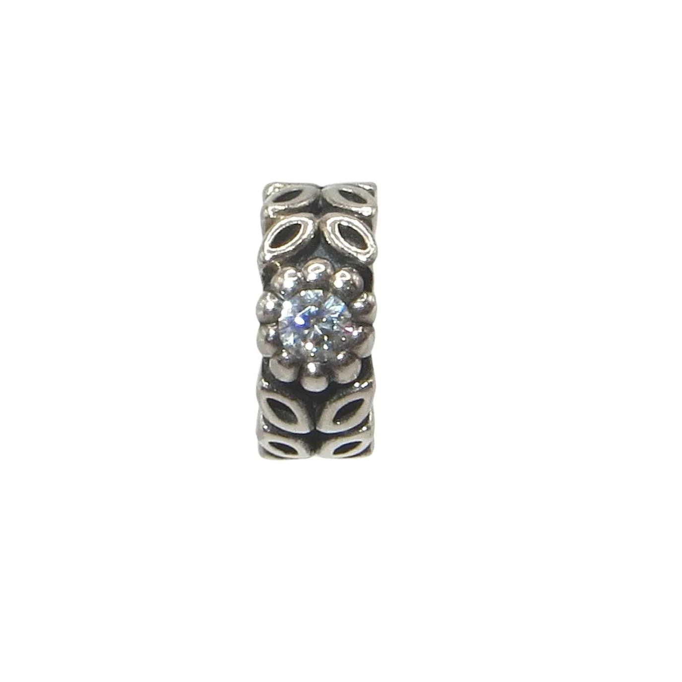 Pandora Twice as Nice Clear CZ & SS .925 Spacer Charm 791224CZ