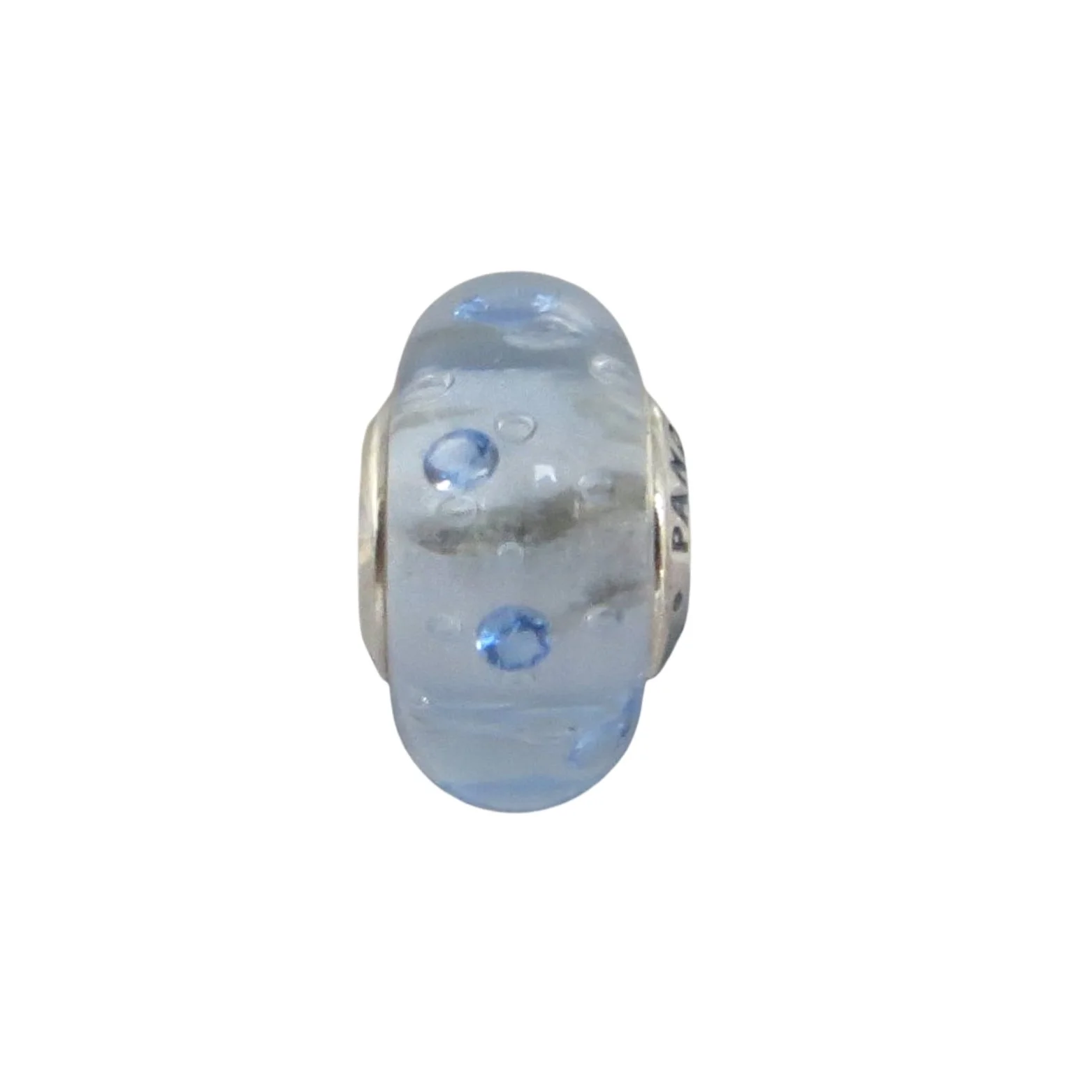 Pandora Ice Drops Blue Murano Glass Cubic Zirconia & SS .925 Charm 796365CZB