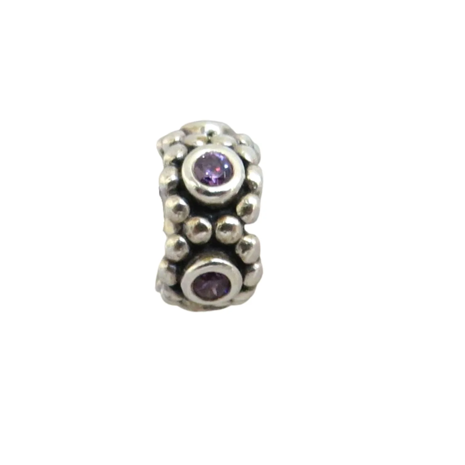 Pandora Her Majesty Amethyst CZ & SS .926 Spacer Charm 791122ACZ