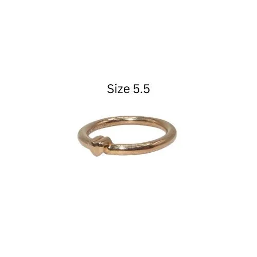 Pandora Puzzle Heart Size 5.5 Rose Gold Plated Stacking Band Ring 186551