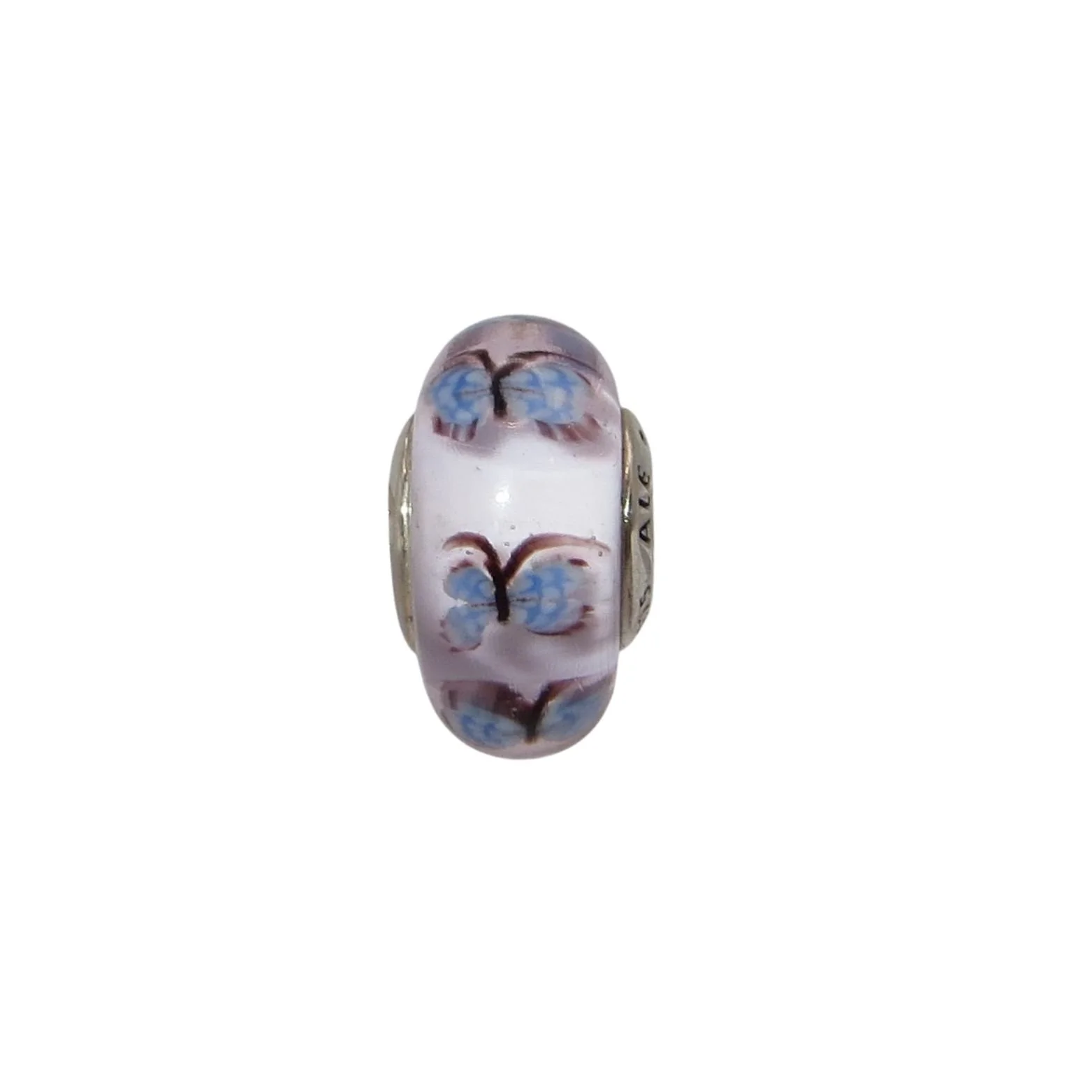 Pandora Blue Butterflies Kisses Murano Glass & SS .925 Charm 797893