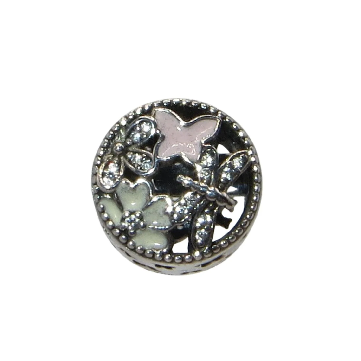 Pandora Rare Springtime Dragonfly CZ Enamel and Sterling Silver Charm 791842ENMX