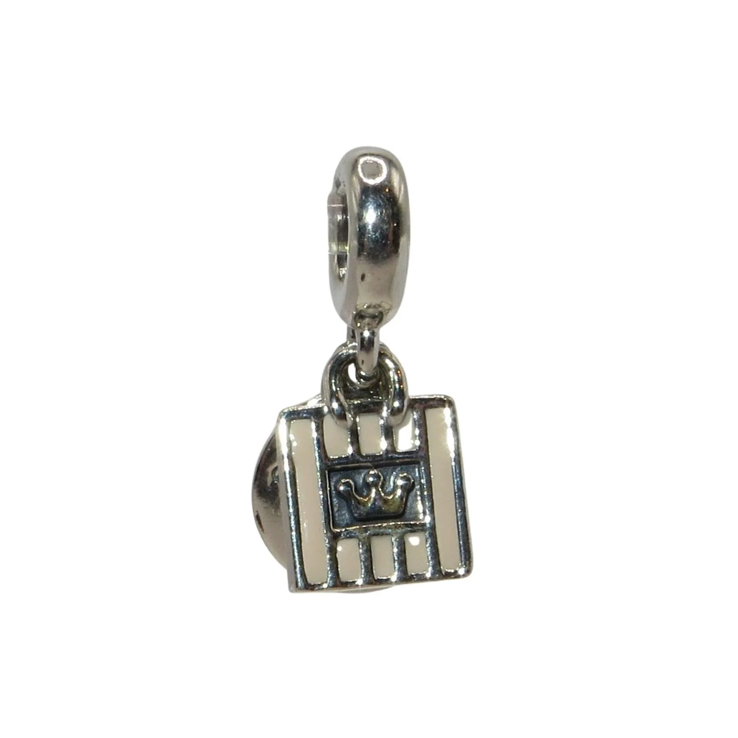 Pandora Shopping Queen Pink Enamel & SS .925 Charm 791985EN40