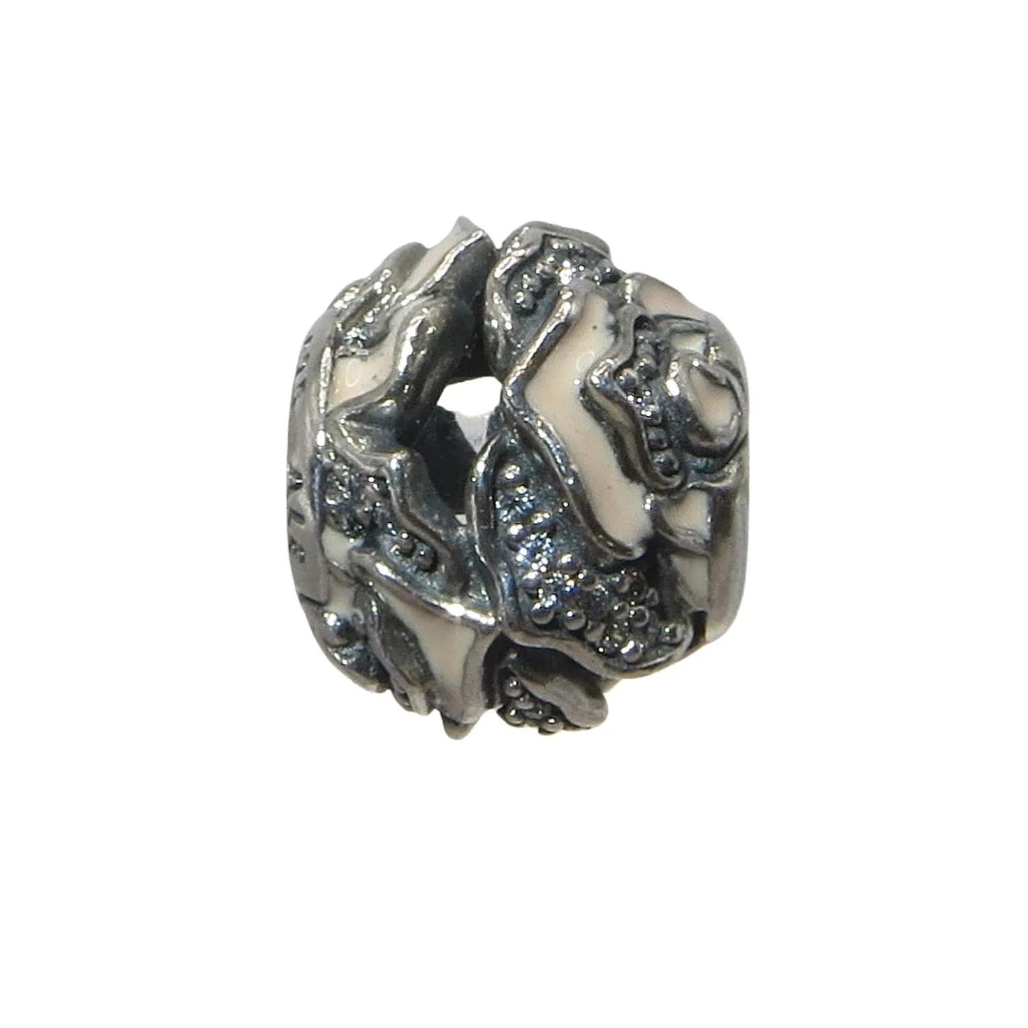 Pandora Delicate Rose CZ Pink Enamel and Sterling Silver .925 Charm 791527EN40
