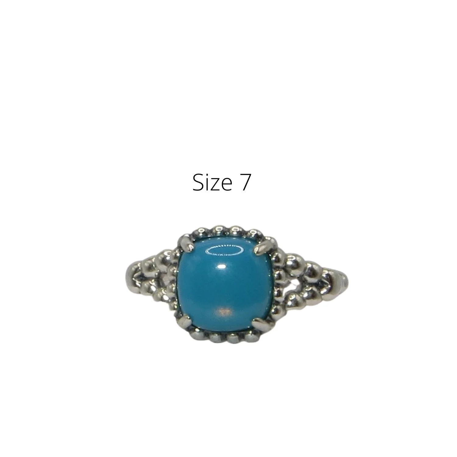 Pandora Vibrant Spirit Ring Size 7 Blue Crystal & Sterling Silver .925 197188NSC