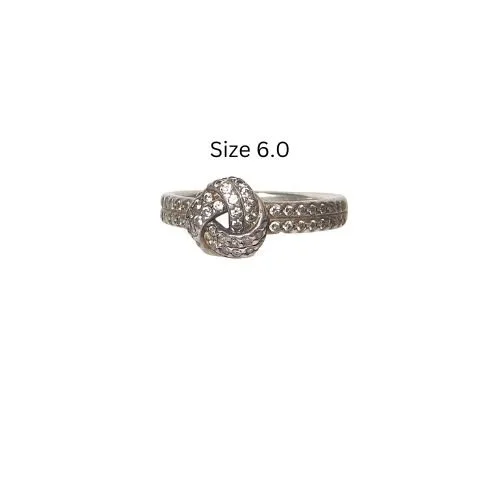Pandora Sparkling Love Knot Ring Size 6.0 Clear CZ & Sterling Silver .925 190929CZ