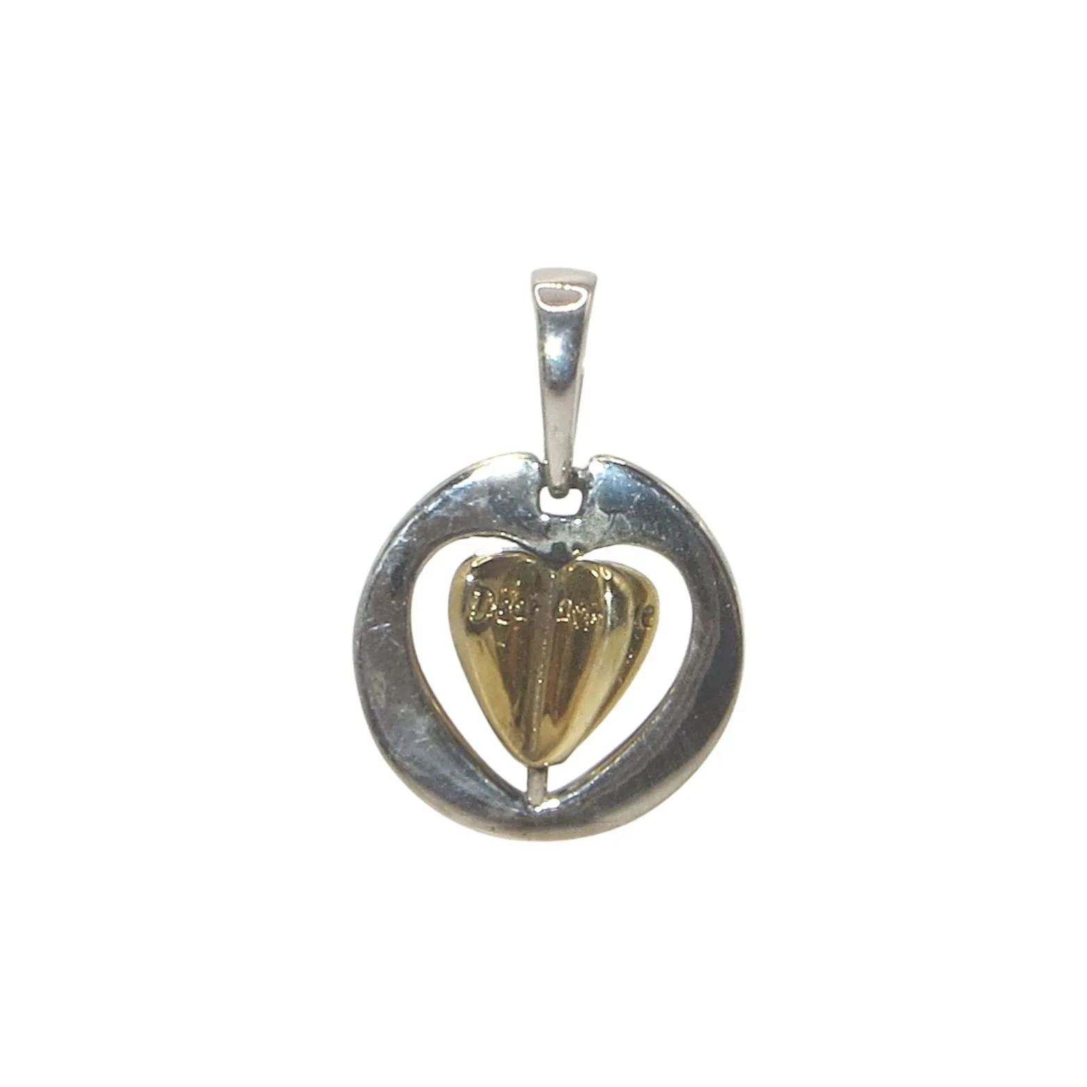 Pandora RARE Mom's Golden Heart SHINE Blend & SS .925 Charm 767774