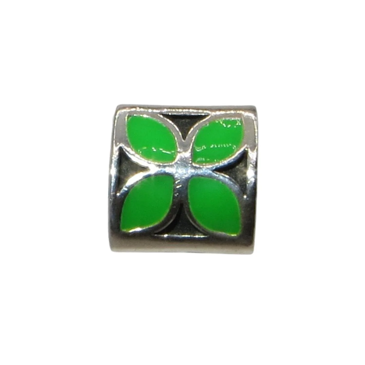 Pandora Bluet Flower Green Enamel & SS .925 Charm 790437EN03