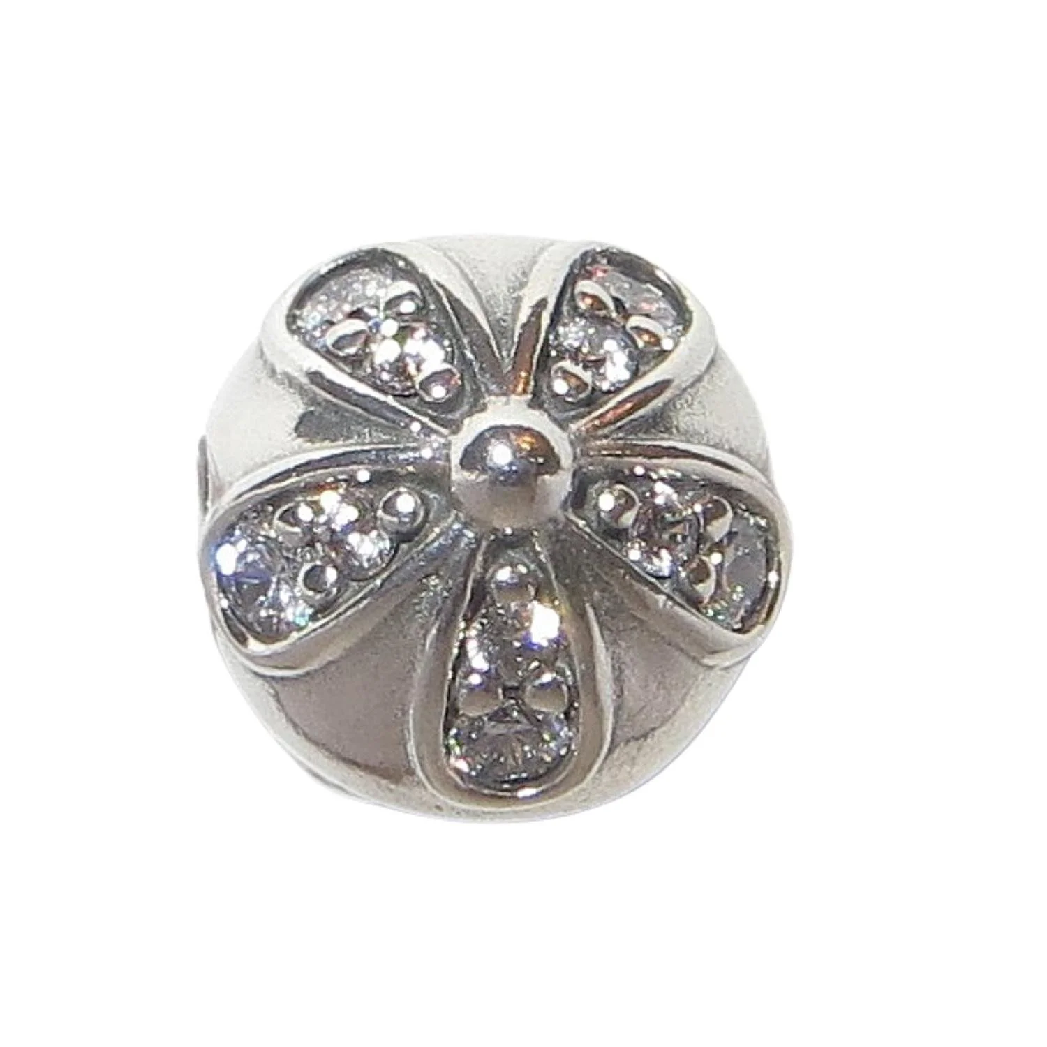 Pandora Dazzling Daisies Clear CZ & Sterling Silver .925 Clip Charm 791493CZ