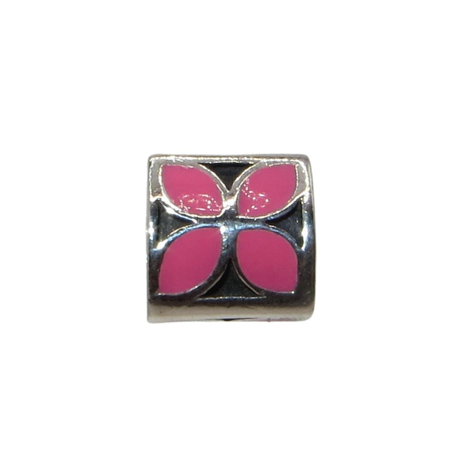 Pandora Bluet Flower Pink Enamel & SS .925 Charm 790437EN05