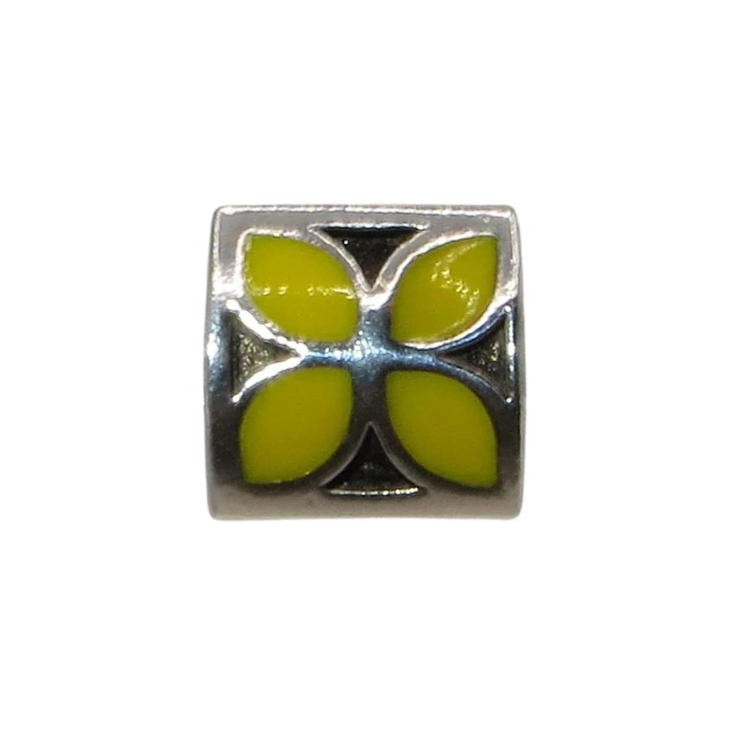 Pandora Bluet Flower Yellow Enamel & SS .925 Charm 790437EN06