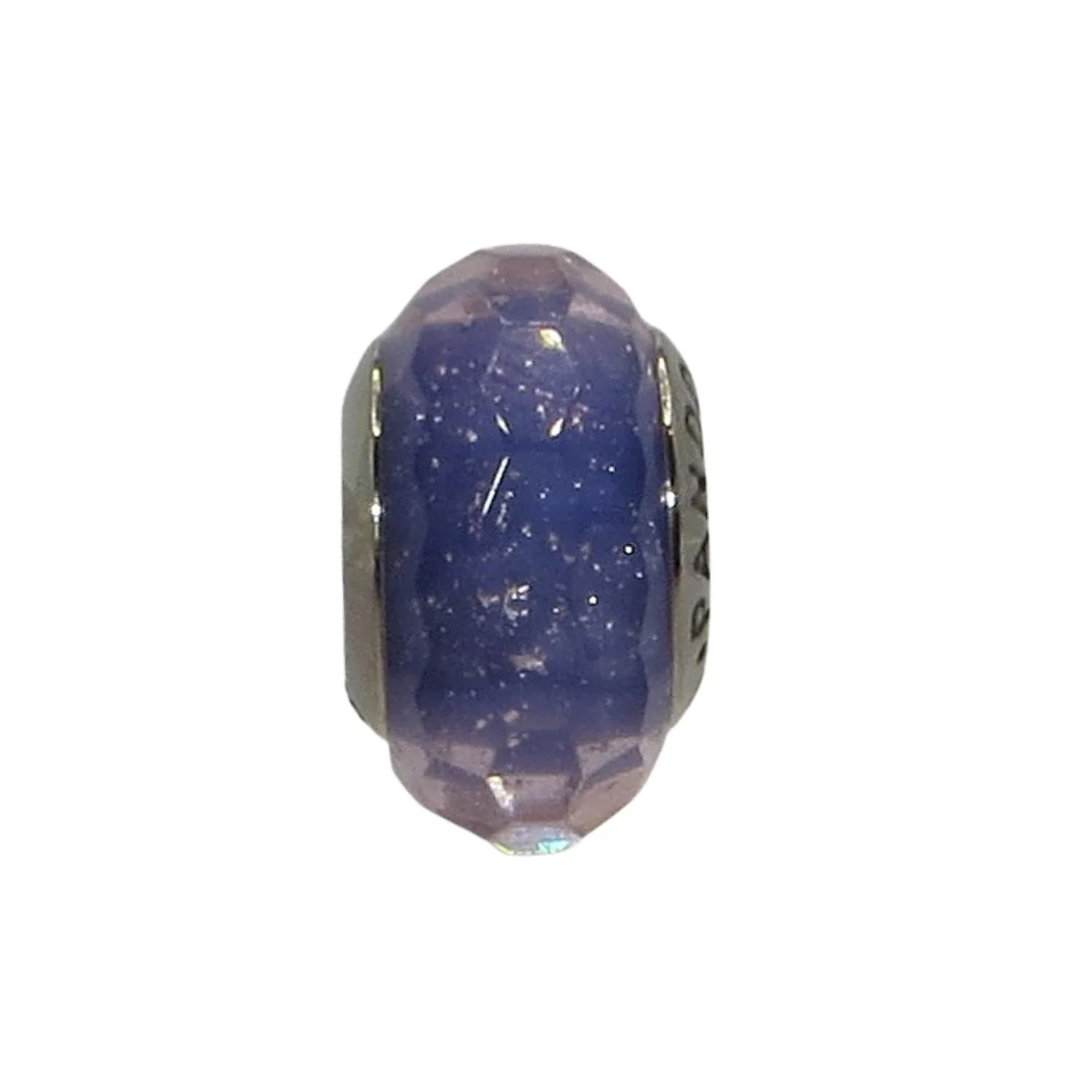 Pandora Iridescent Fascinating Purple Murano Glass & SS .925 Charm 791071