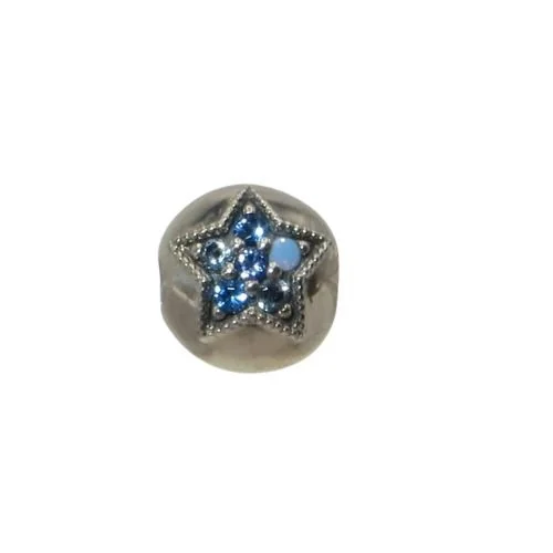Pandora Bright Blue Star Blue CZ Sterling Silver .925 Clip Charm 796380NBSMX