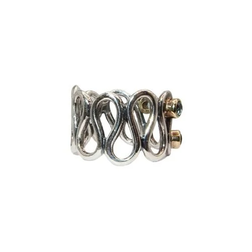 Pandora Infinity Sterling .925 14k Gold & Blue Topaz Ring Size 7 19384TPP Very Rare!!