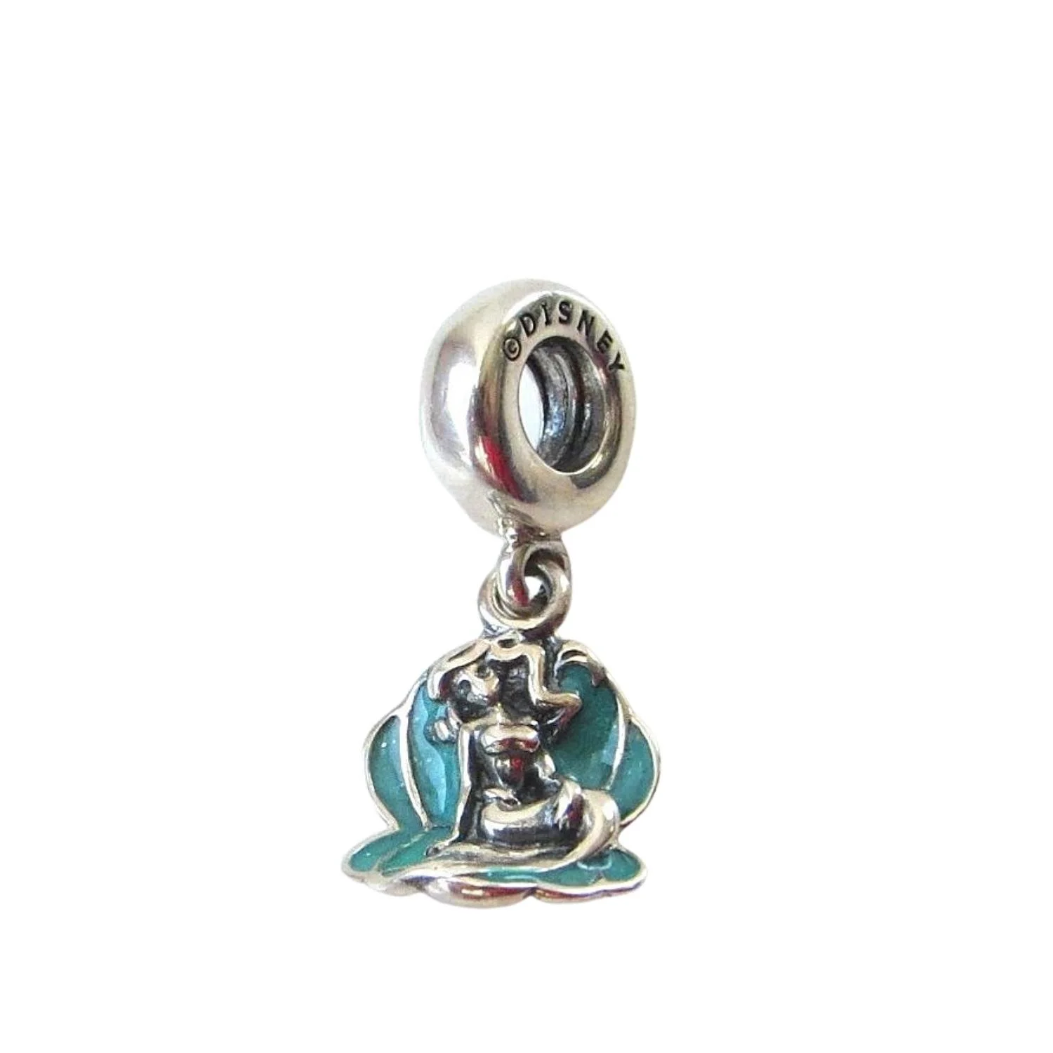 Pandora Little Mermaid Ariel & Sea Shell Enamel & SS .925 Charm 791895EN111