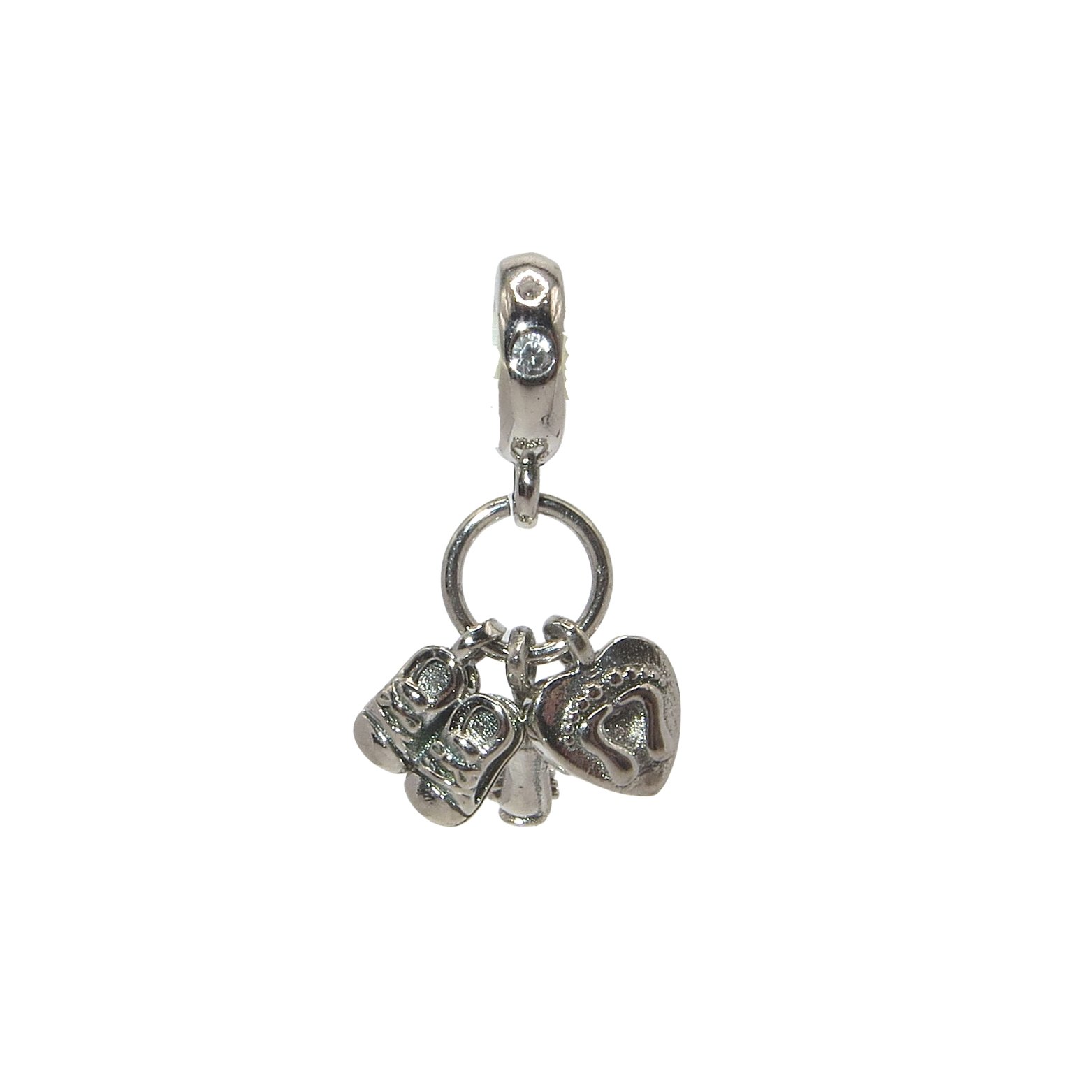 Pandora My Little Baby Triple Charm Dangle CZ & Sterling Silver .925 Charm 798106