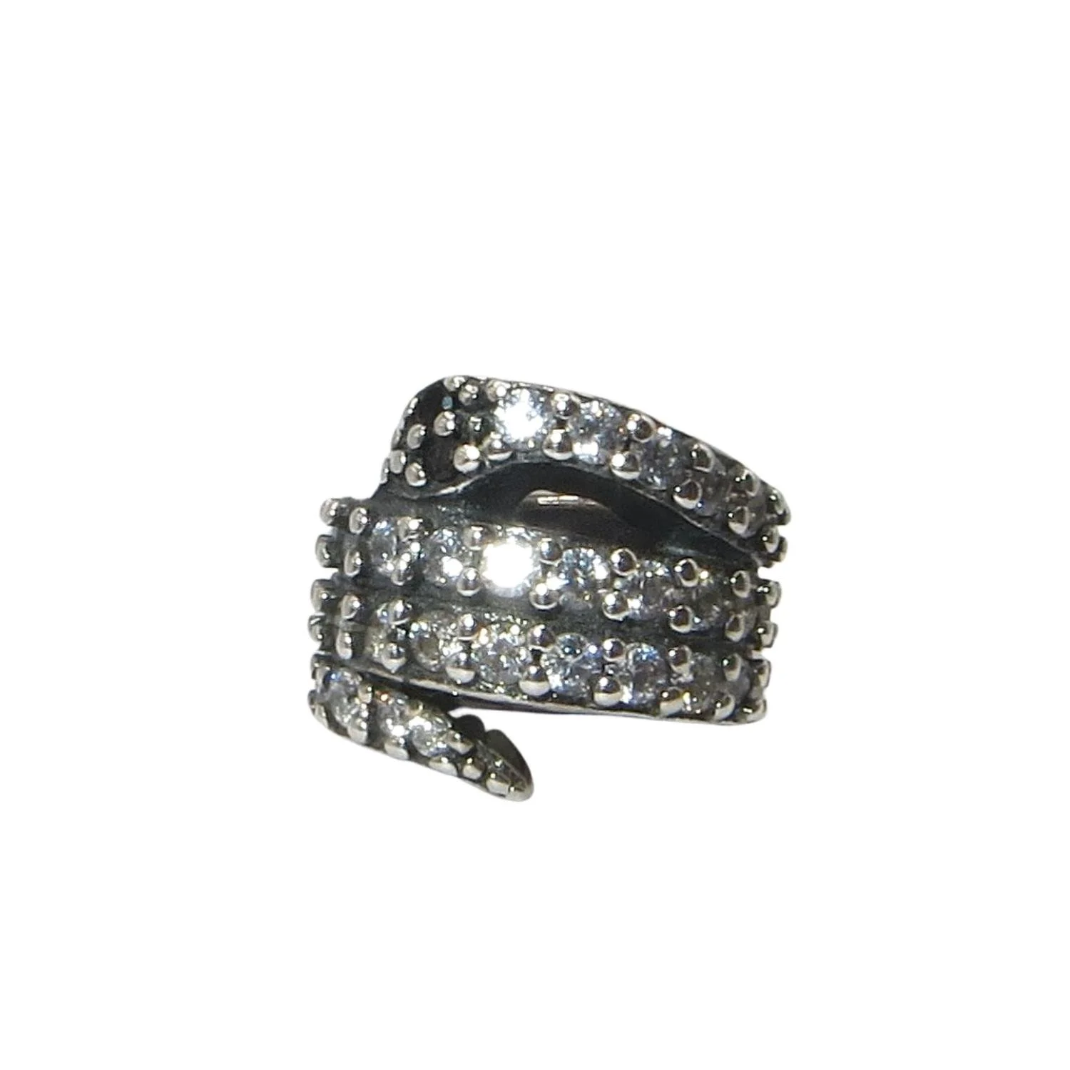 Pandora Sparkling Coiled Snake Clear CZ & SS .925 Charm 791539CZ