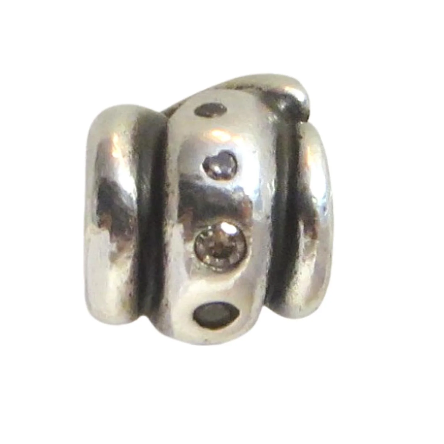 Pandora Love Knot Swirl Clear CZ & SS .925 Charm 790328CCZ