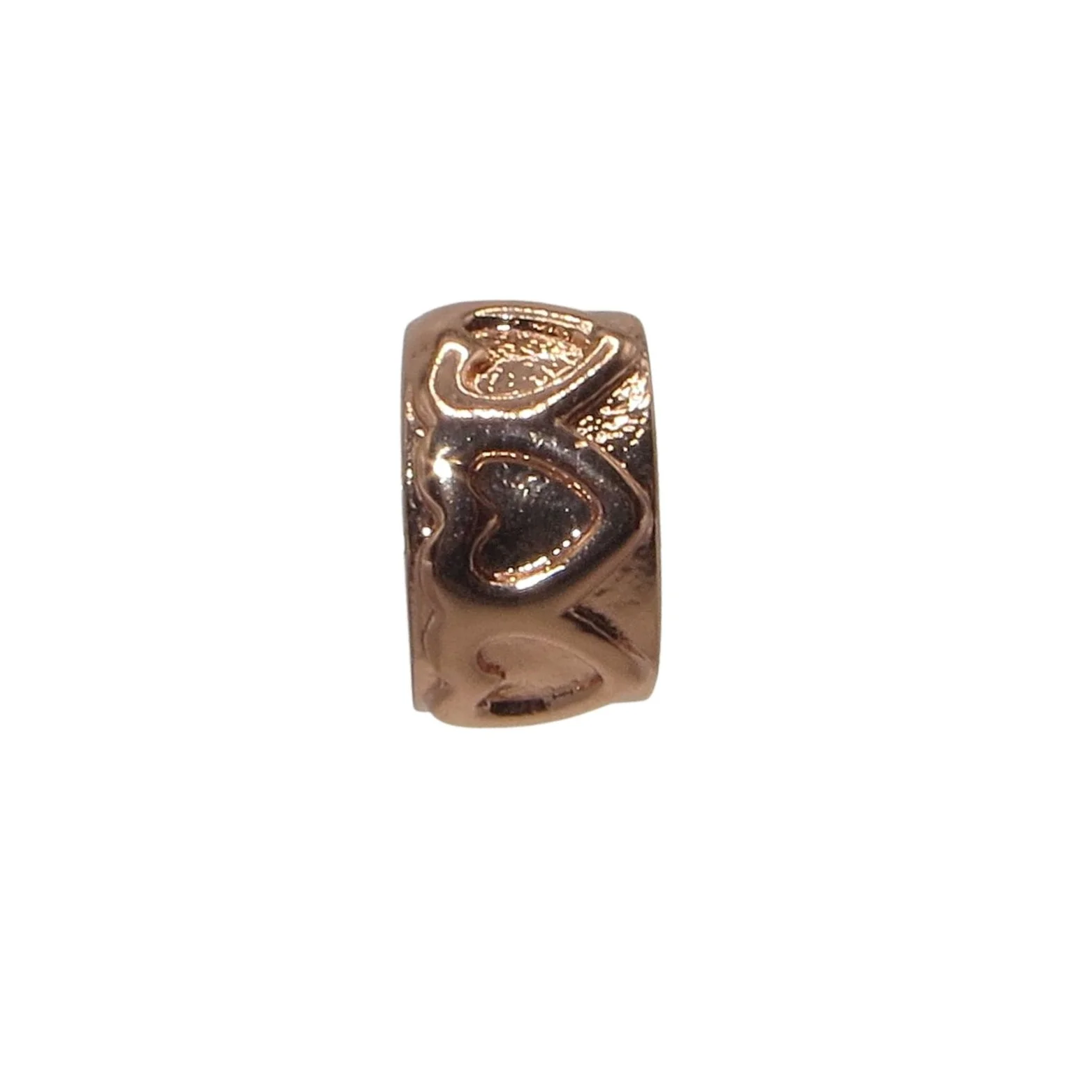 Pandora Row of Hearts Rose Gold Plated Sterling Silver .925 Clip Charm 781978
