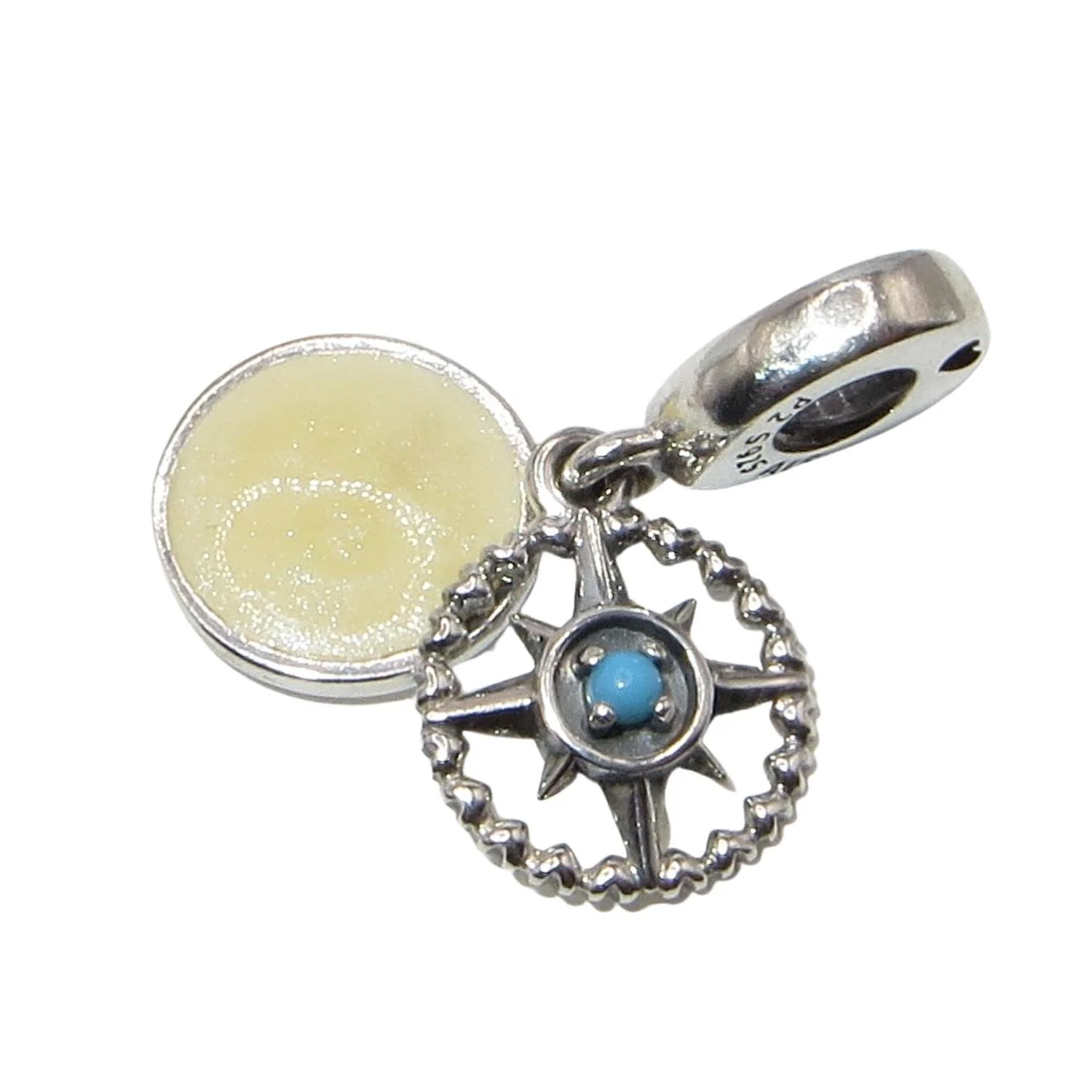 Pandora Compass Rose Follow Your Dreams Enamel & SS .925 Charm 797196EN23
