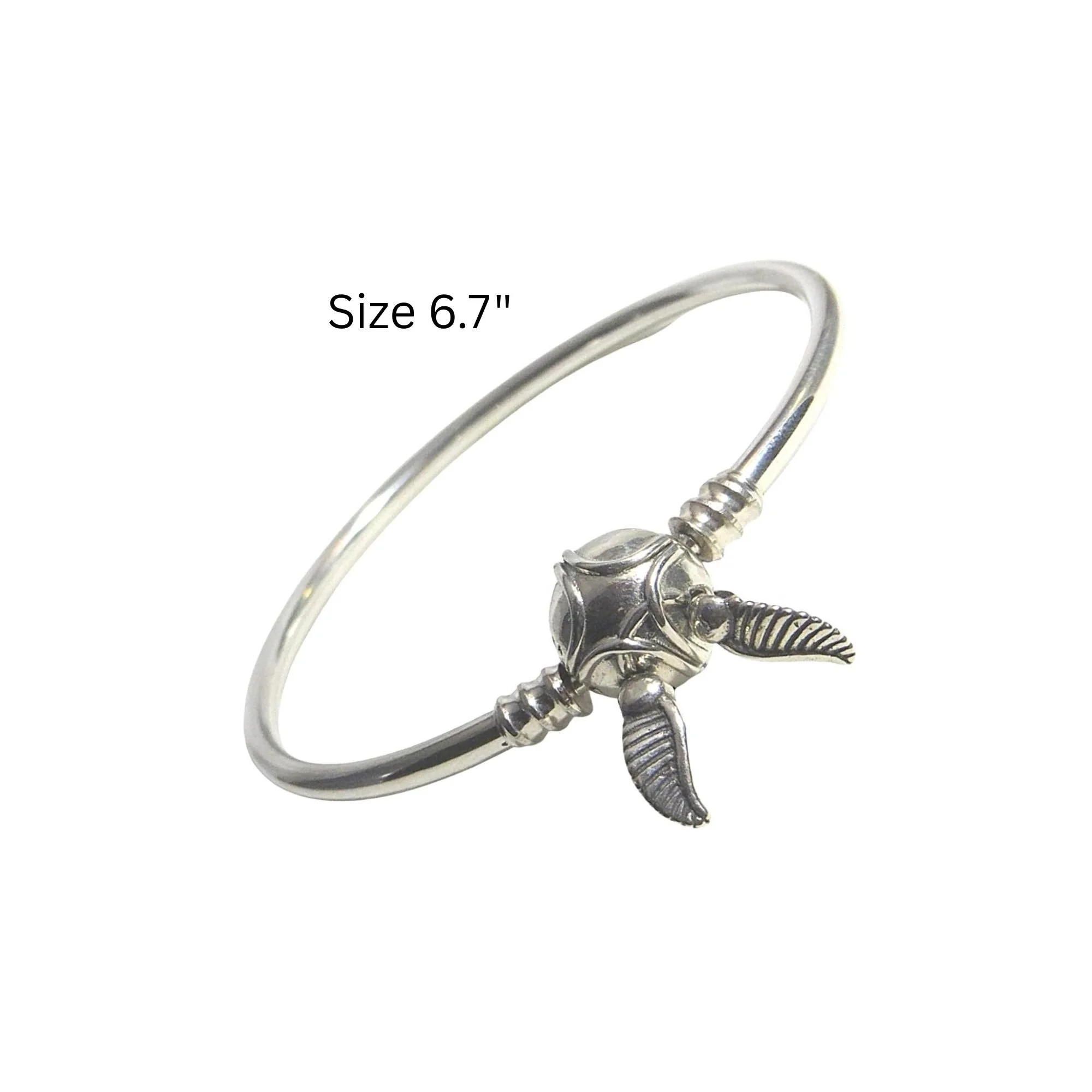 Pandora Harry Potter Golden Snitch 598619C00 Bangle Charm Bracelet 7.1" SS .925