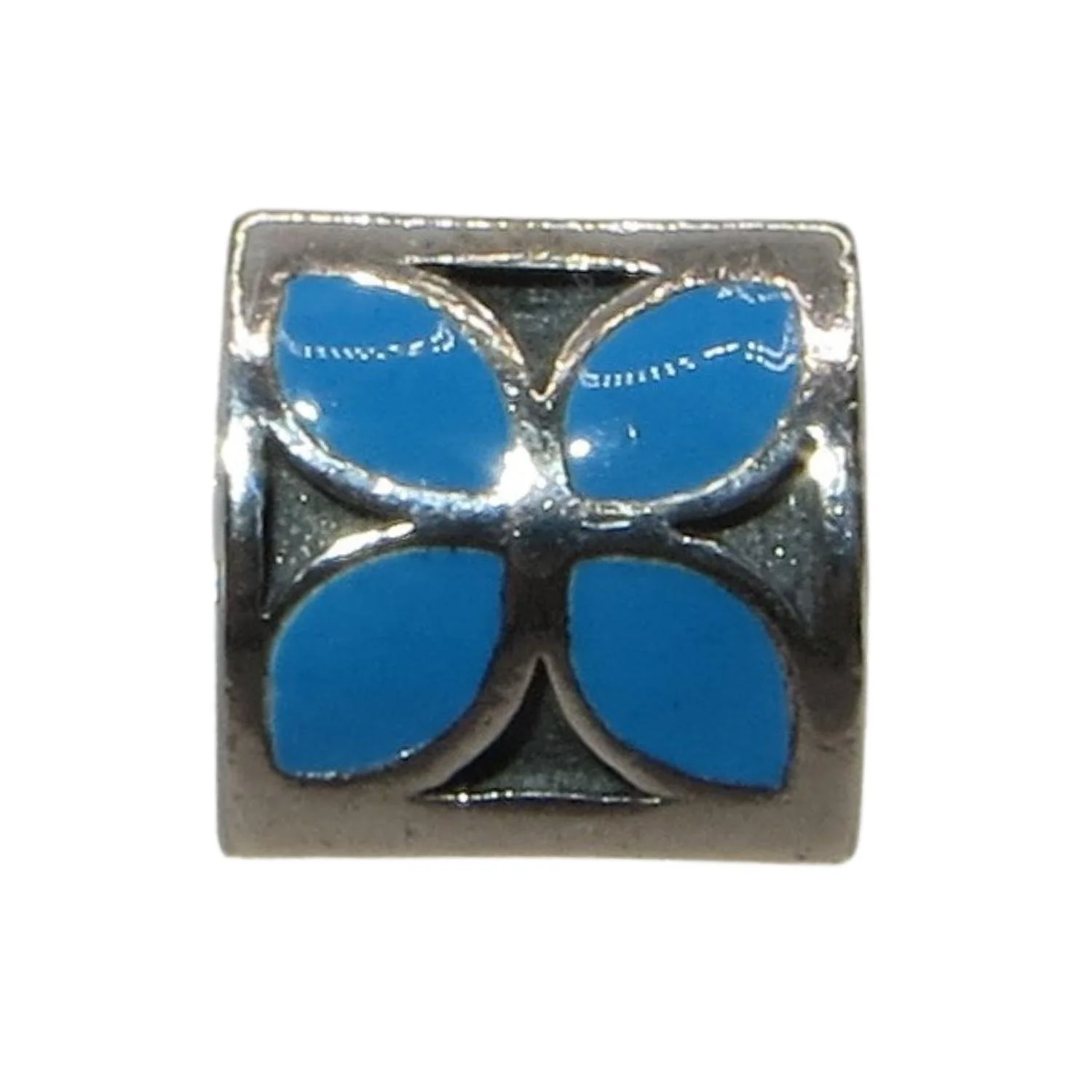 Pandora Vintage Bluet Flower Pink Enamel & SS .925 Charm 790437EN05